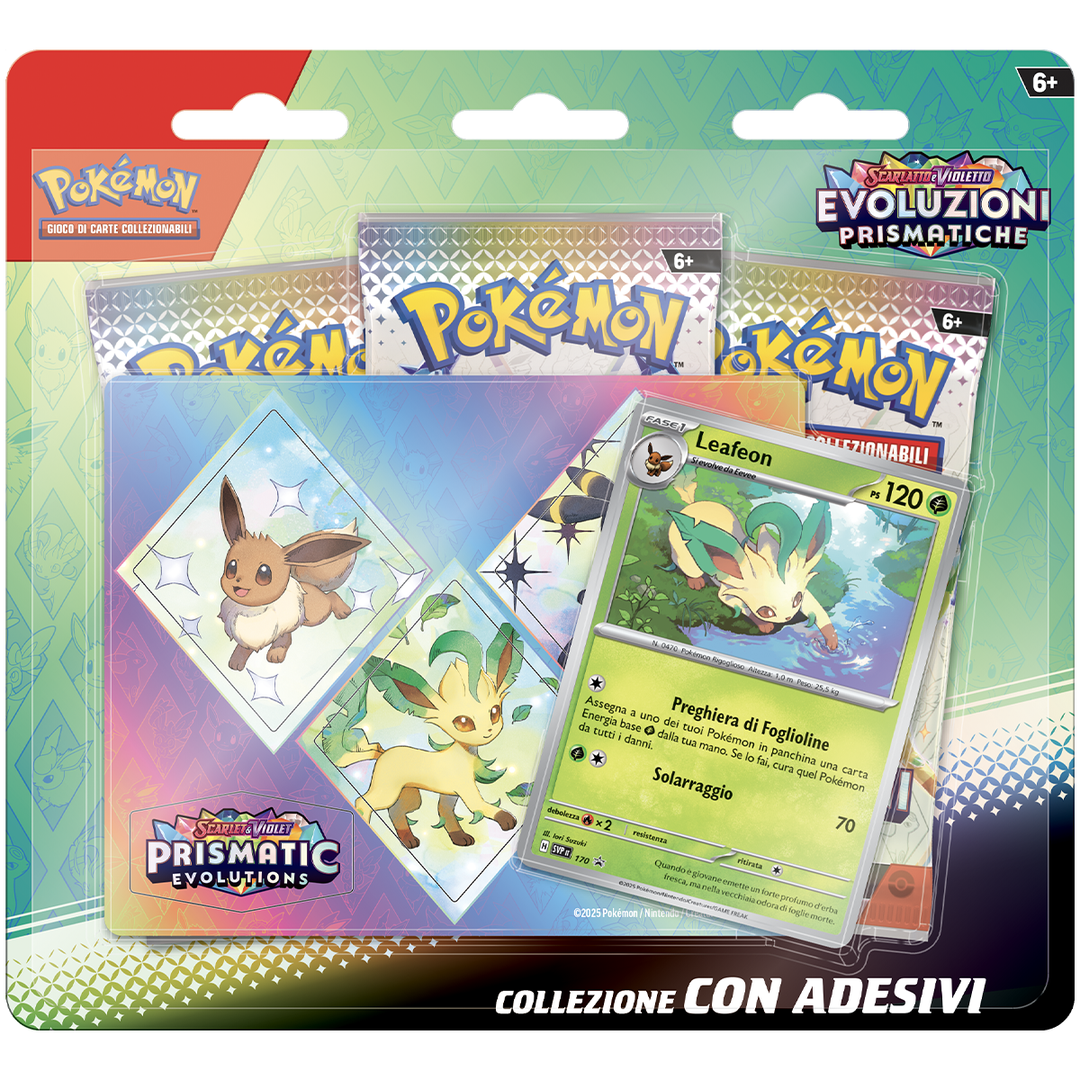 Collezione assortita con adesivi dell’espansione  scarlatto e violetto - evoluzioni prismatiche - POKEMON