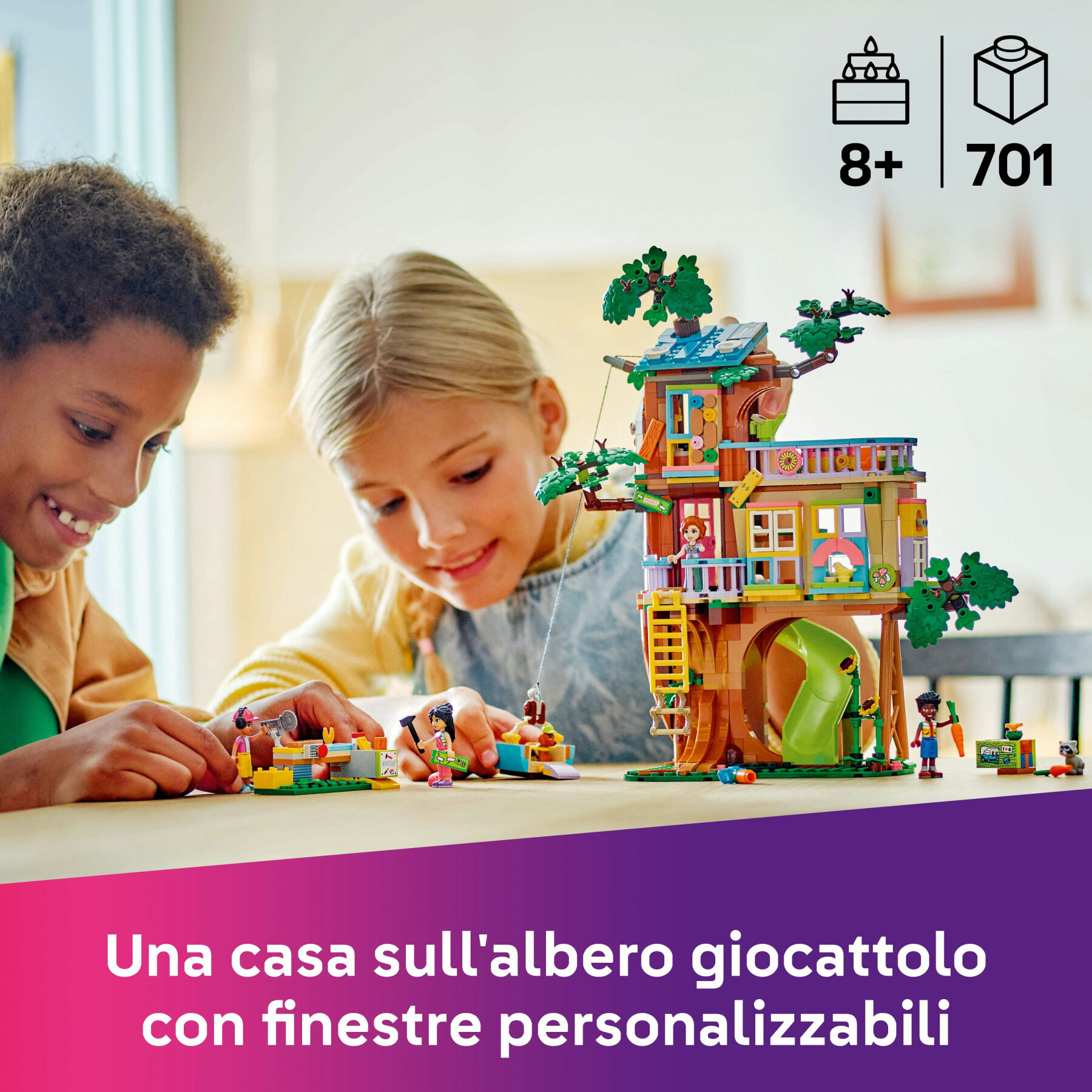 Lego friends 42652 casa sull’albero dell’amicizia, giochi per abilità sociali per bambine 8+, animali giocattolo e personaggi - LEGO FRIENDS