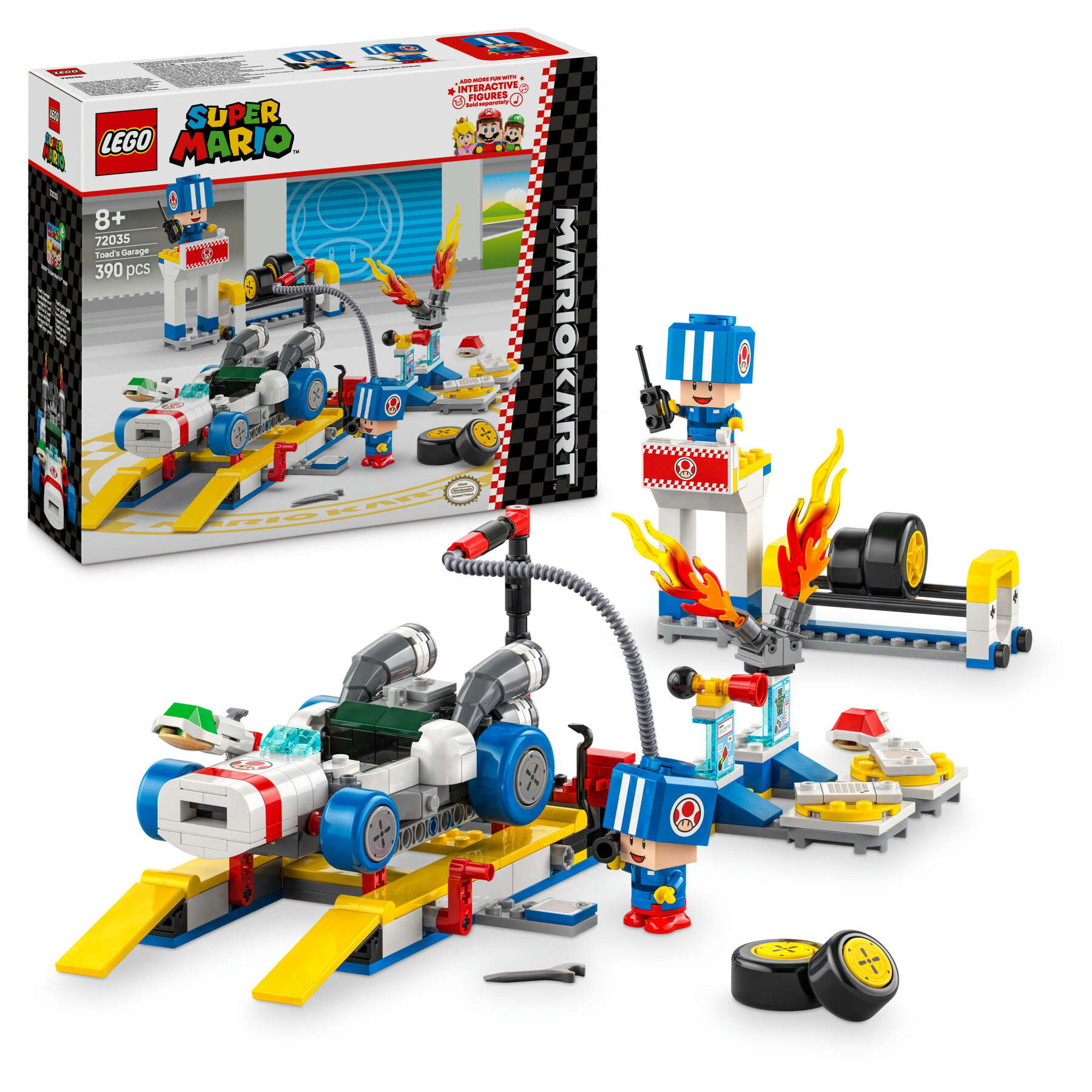 Lego super mario 72035 mario kart : officina di toad, garage giocattolo con macchina e 2 personaggi, giochi per bambini 8+ - LEGO® Super Mario™