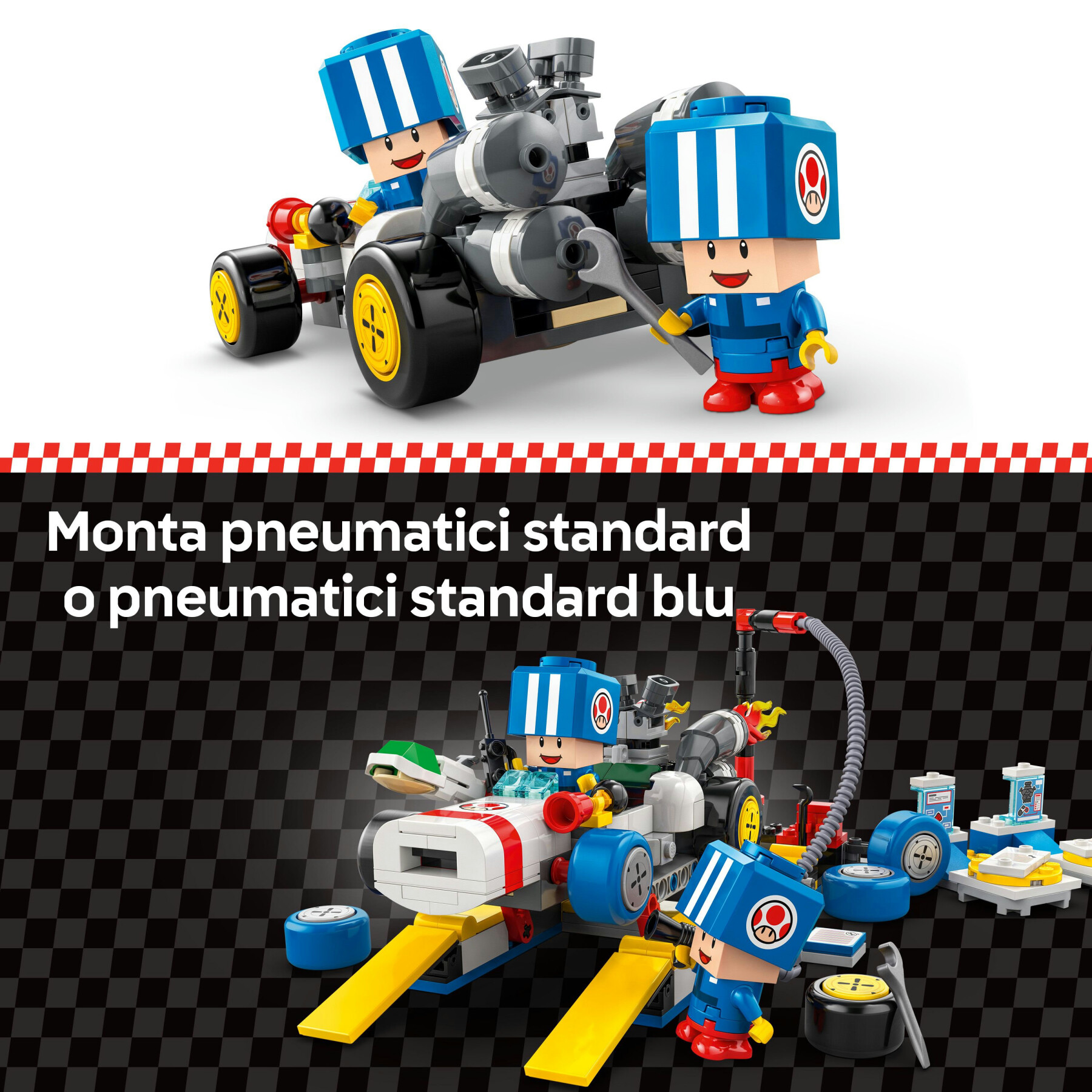 Lego super mario 72035 mario kart : officina di toad, garage giocattolo con macchina e 2 personaggi, giochi per bambini 8+ - LEGO® Super Mario™