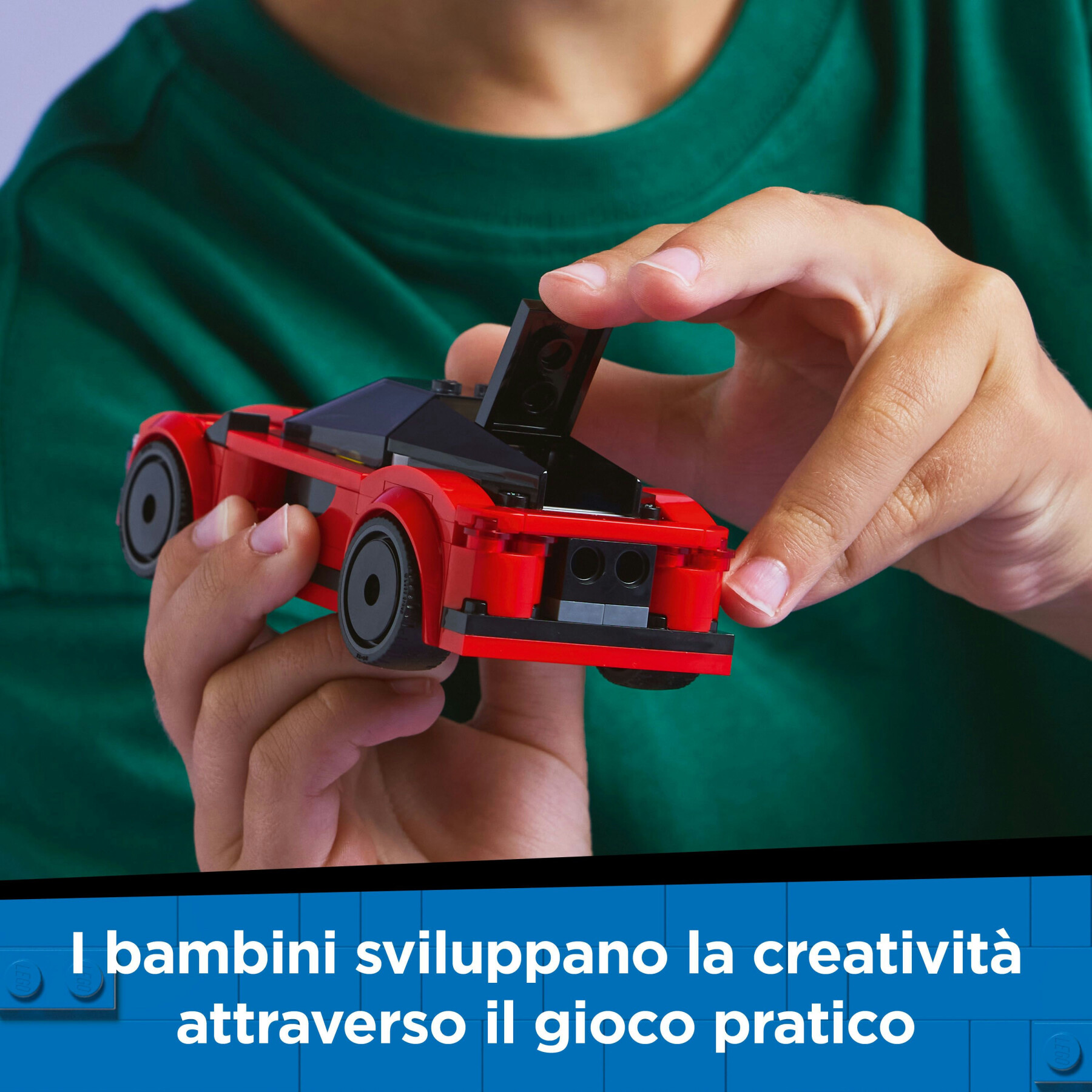 Lego city 60448 auto sportiva rossa - macchina giocattolo, giochi educativi per bambini 5+, regalo con minifigure e accessori - LEGO CITY