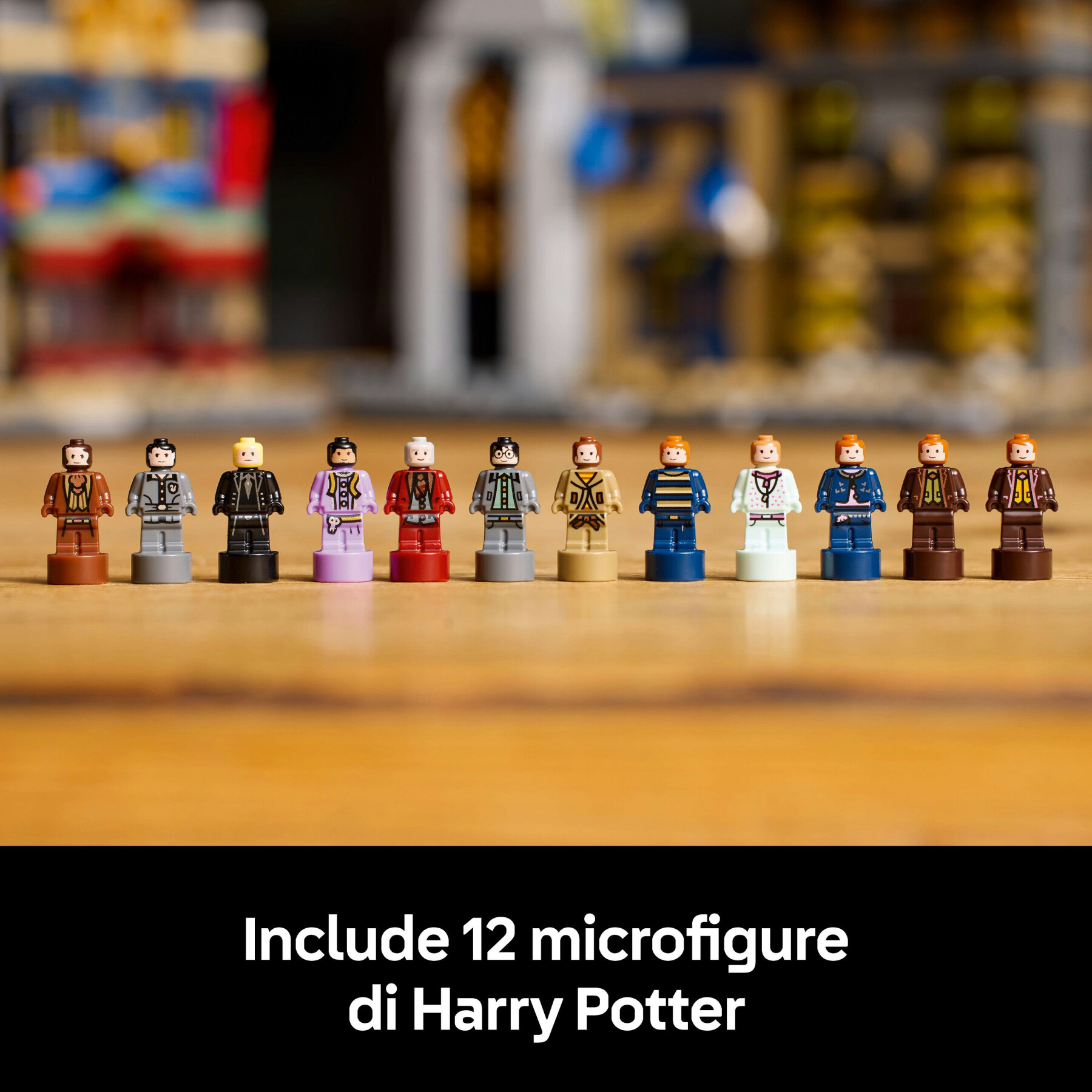 Lego harry potter 76444 negozi di magia di diagon alley, kit modellismo per adulti in microscala con edifici e 12 personaggi - LEGO® Harry Potter™