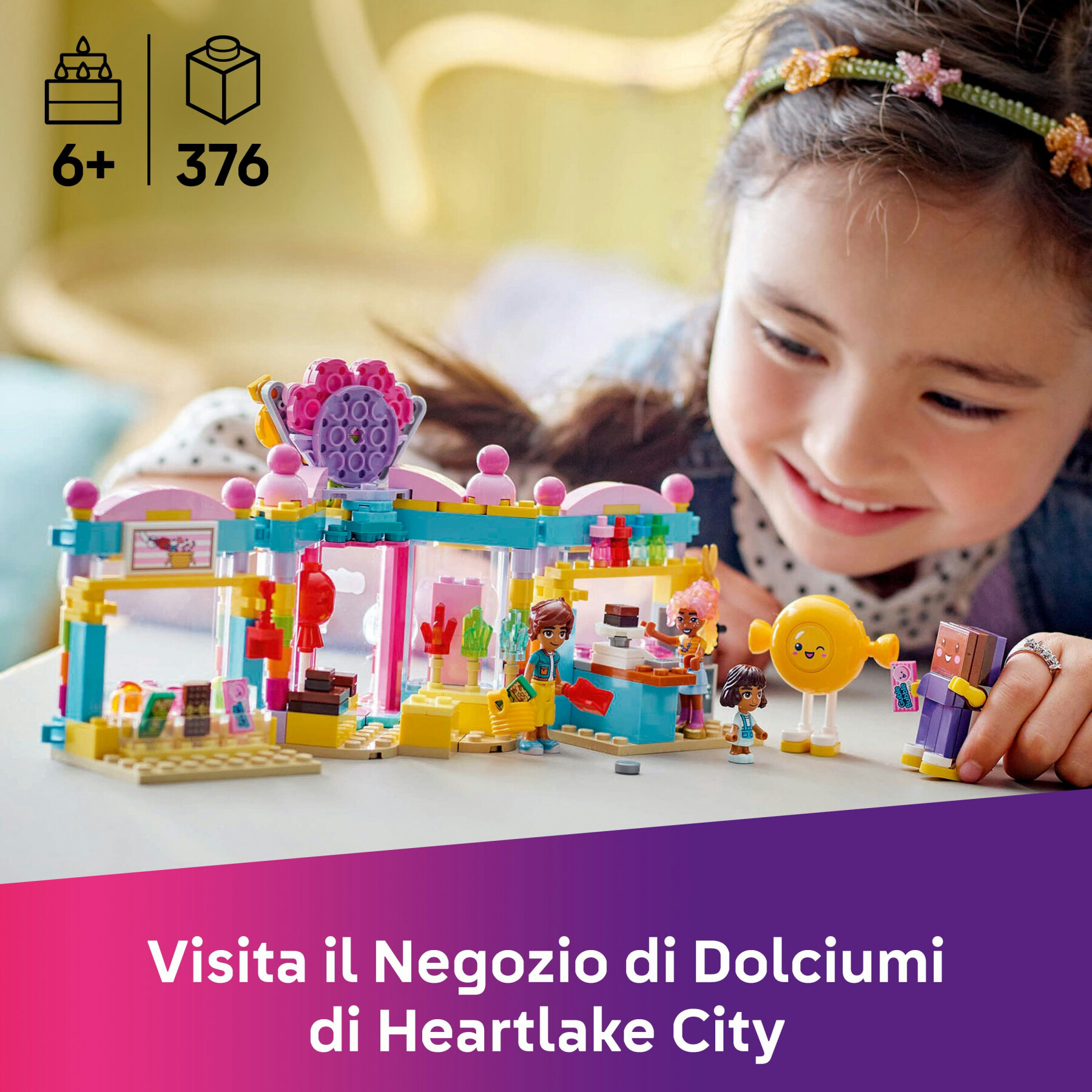 Lego friends 42649 negozio di dolciumi di heartlake city, giochi per sviluppo abilità sociali per bambine 6+, idea regalo - LEGO FRIENDS