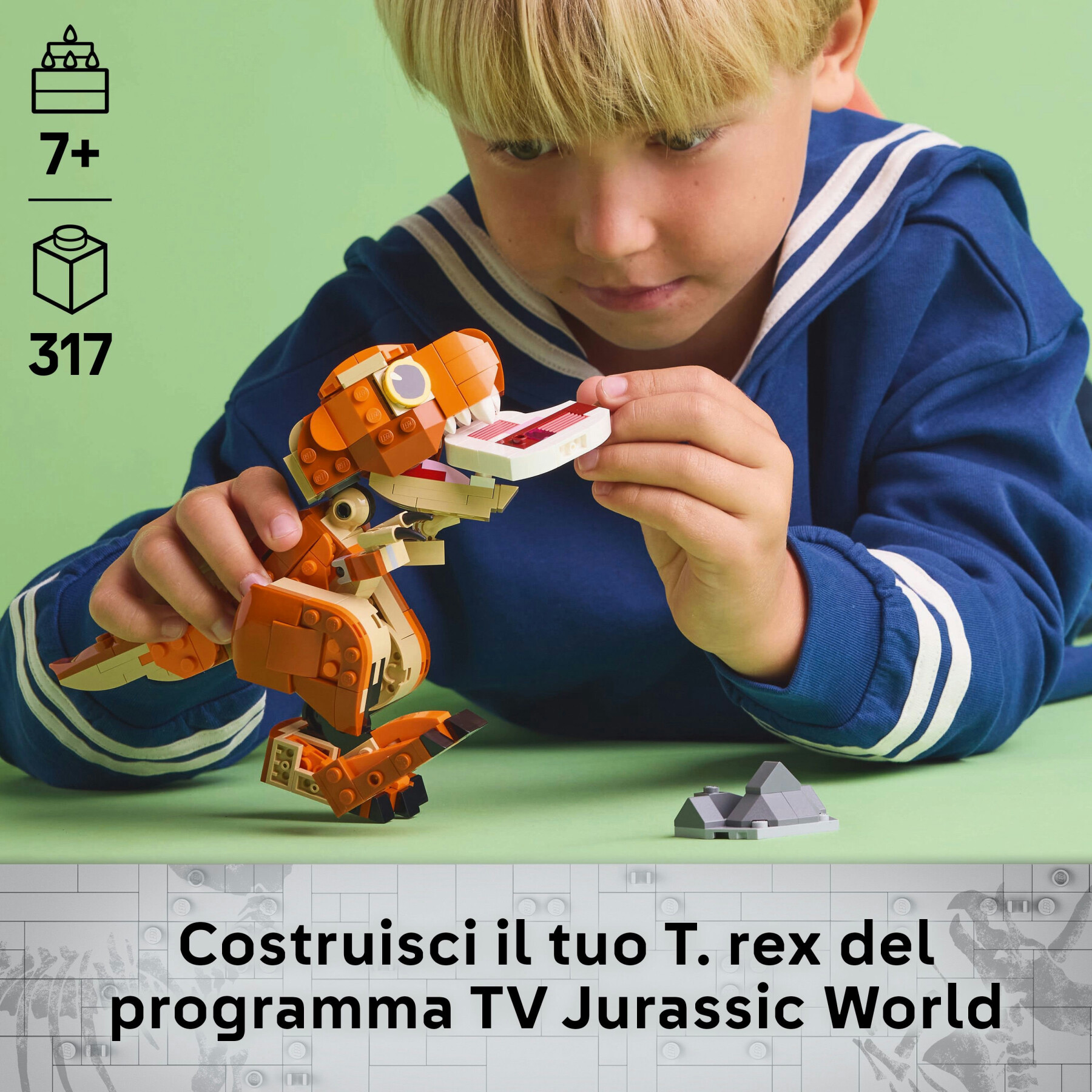 Lego jurassic world 76967 little eatie: t. rex, dinosauro giocattolo con parti mobili, gioco di ruolo bambini 7+, idea regalo - LEGO JURASSIC PARK/W