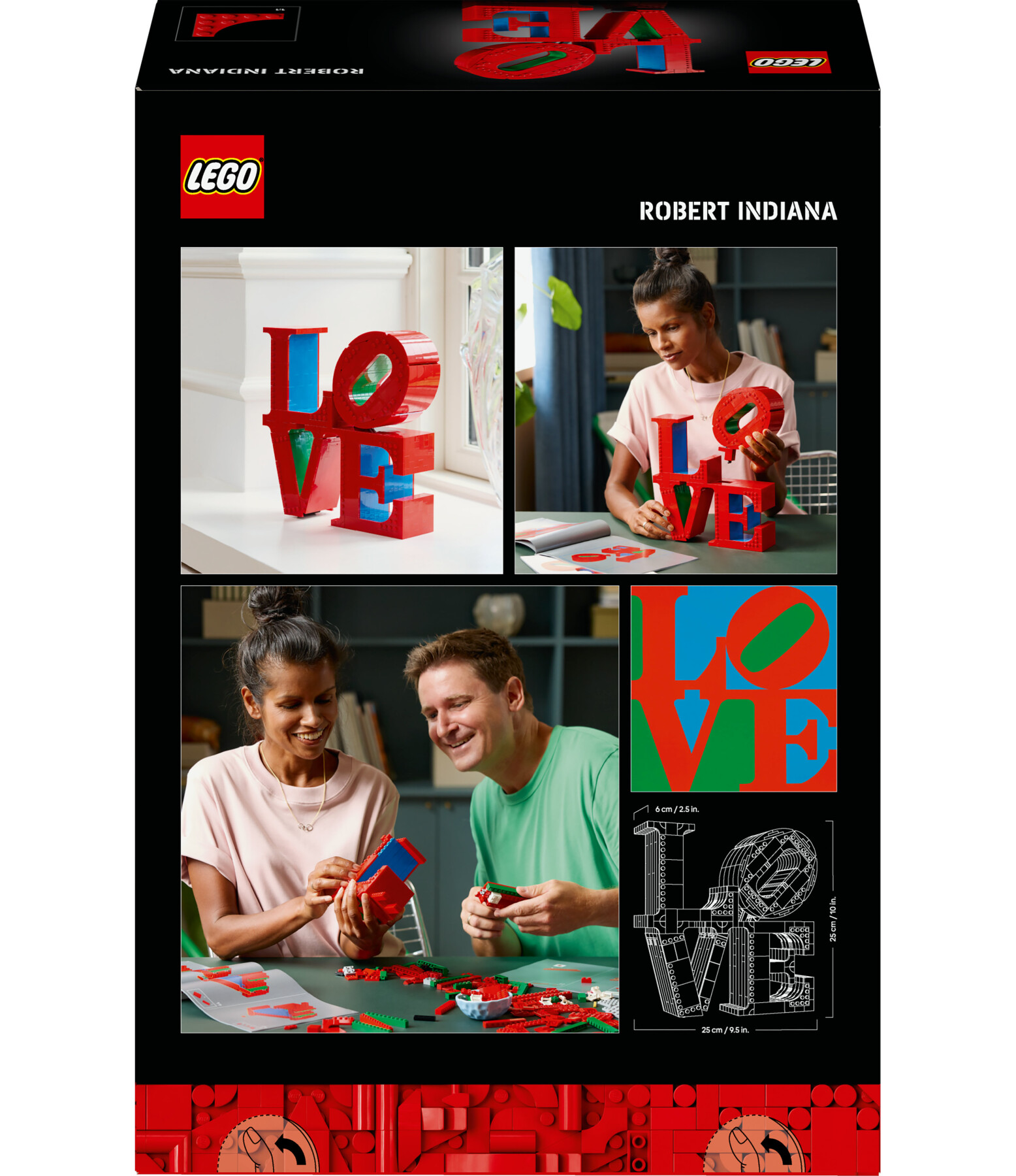 Lego art 31214 love, modellino da costruire scultura pop di robert indiana, hobby creativo per adulti, regalo donna o uomo - LEGO Art