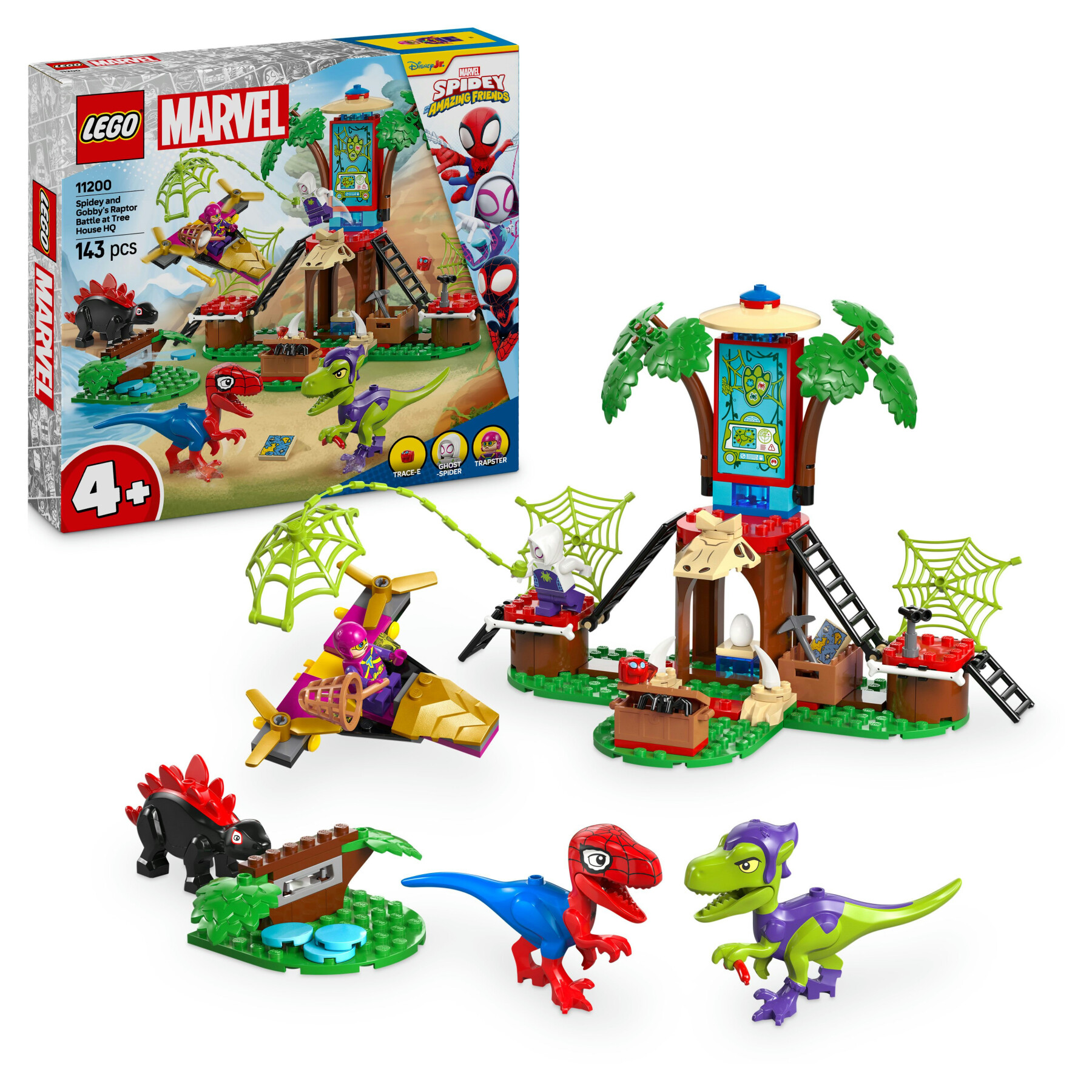 Lego marvel 11200 battaglia con il raptor al quartier generale sull’albero di spider-man e gobby, giochi di ruolo bambini 4+ - LEGO SUPER HEROES