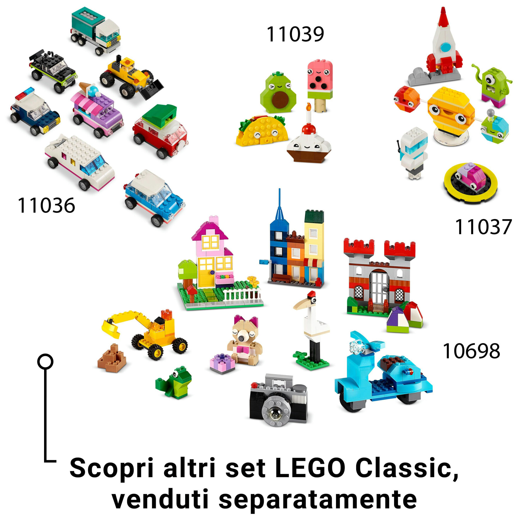 Lego classic 11041 dinosauri creativi, giochi bambini 5+, colorati animali giocattolo da costruire come t. rex e triceratopo - LEGO CLASSIC