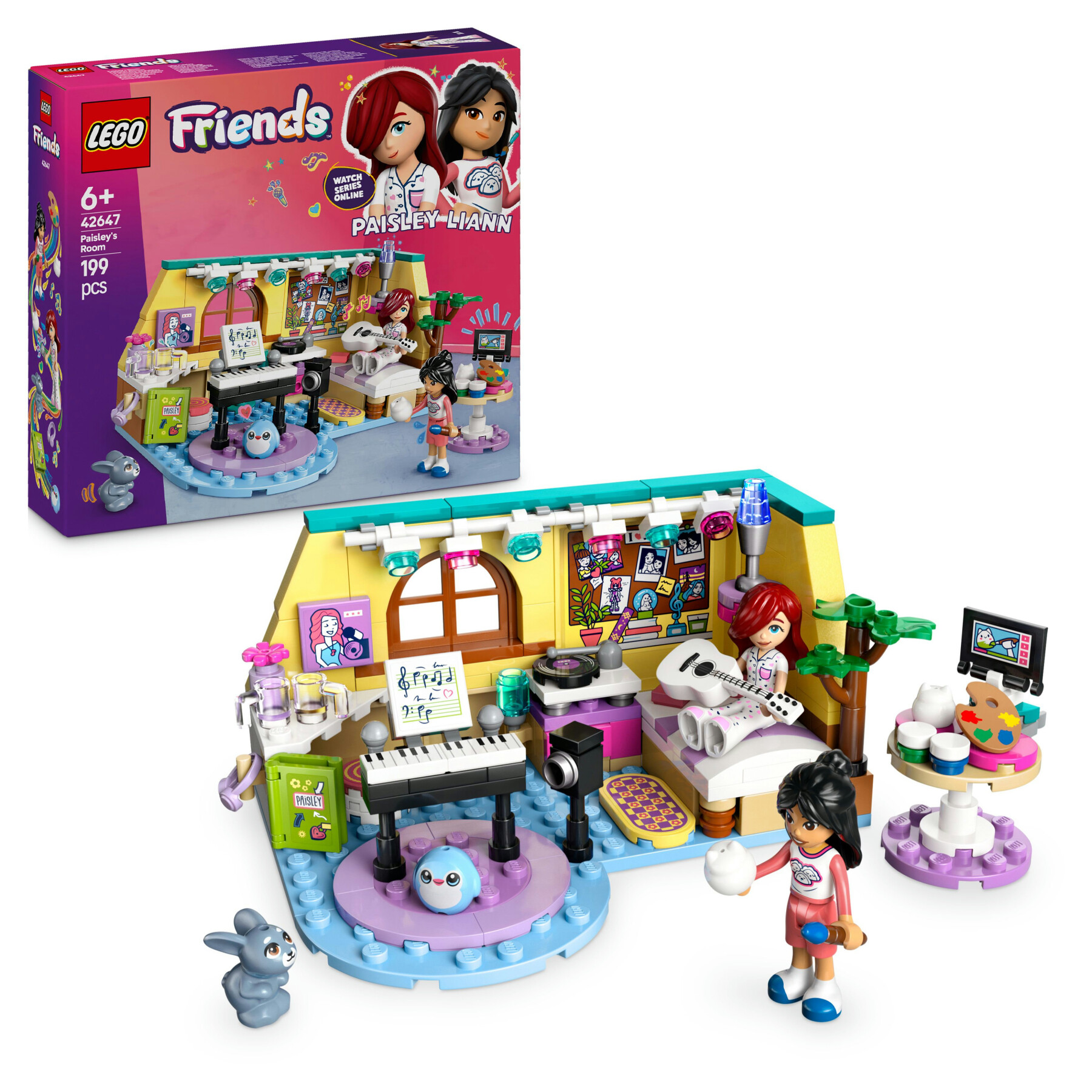 Lego friends 42647 la cameretta di paisley, giochi educativi per le abilità sociali per bambine 6+ fan dell'arte e mestieri - LEGO FRIENDS