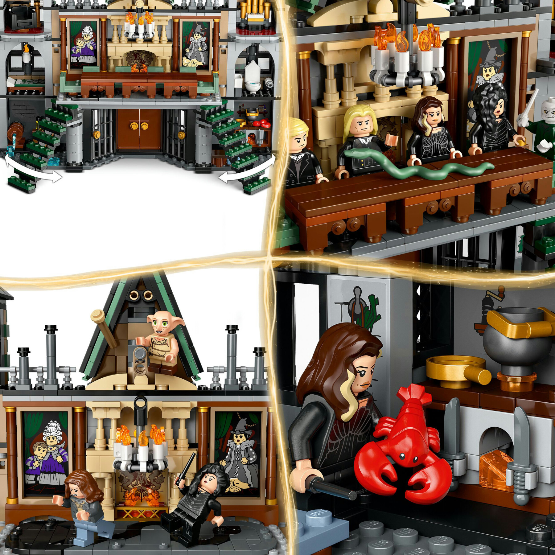 Lego harry potter 76453 villa malfoy, giochi bambini 10+, casa giocattolo con stanze, funzioni e 9 personaggi, idea regalo - LEGO® Harry Potter™