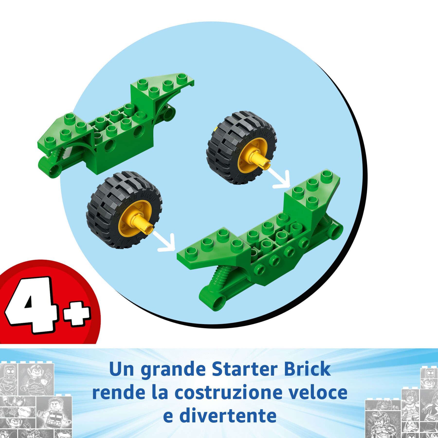 Lego spidey e i suoi fantastici amici 11198 inseguimento sui dino-veicoli di spin ed electro, giochi educativi per bambini 4+ - LEGO SUPER HEROES