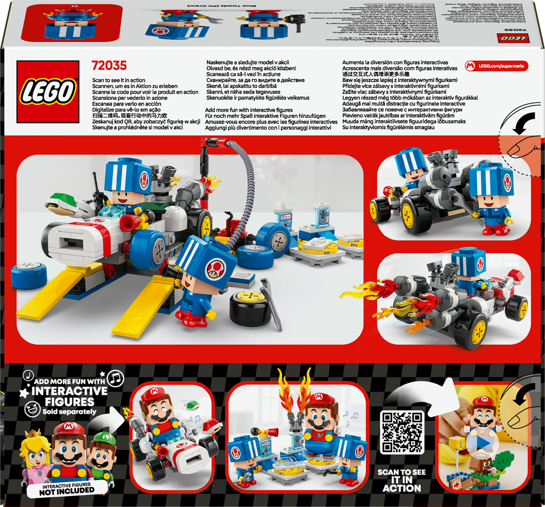 Lego super mario 72035 mario kart : officina di toad, garage giocattolo con macchina e 2 personaggi, giochi per bambini 8+ - LEGO® Super Mario™