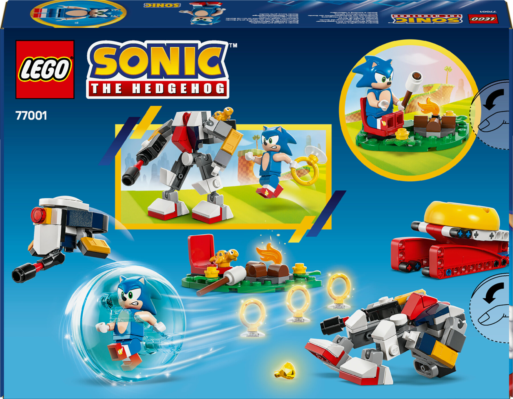 Lego sonic 77001 duello al falò di sonic, giochi per bambini e bambine 7+ con personaggi del videogioco, idea regalo per gamer - Lego