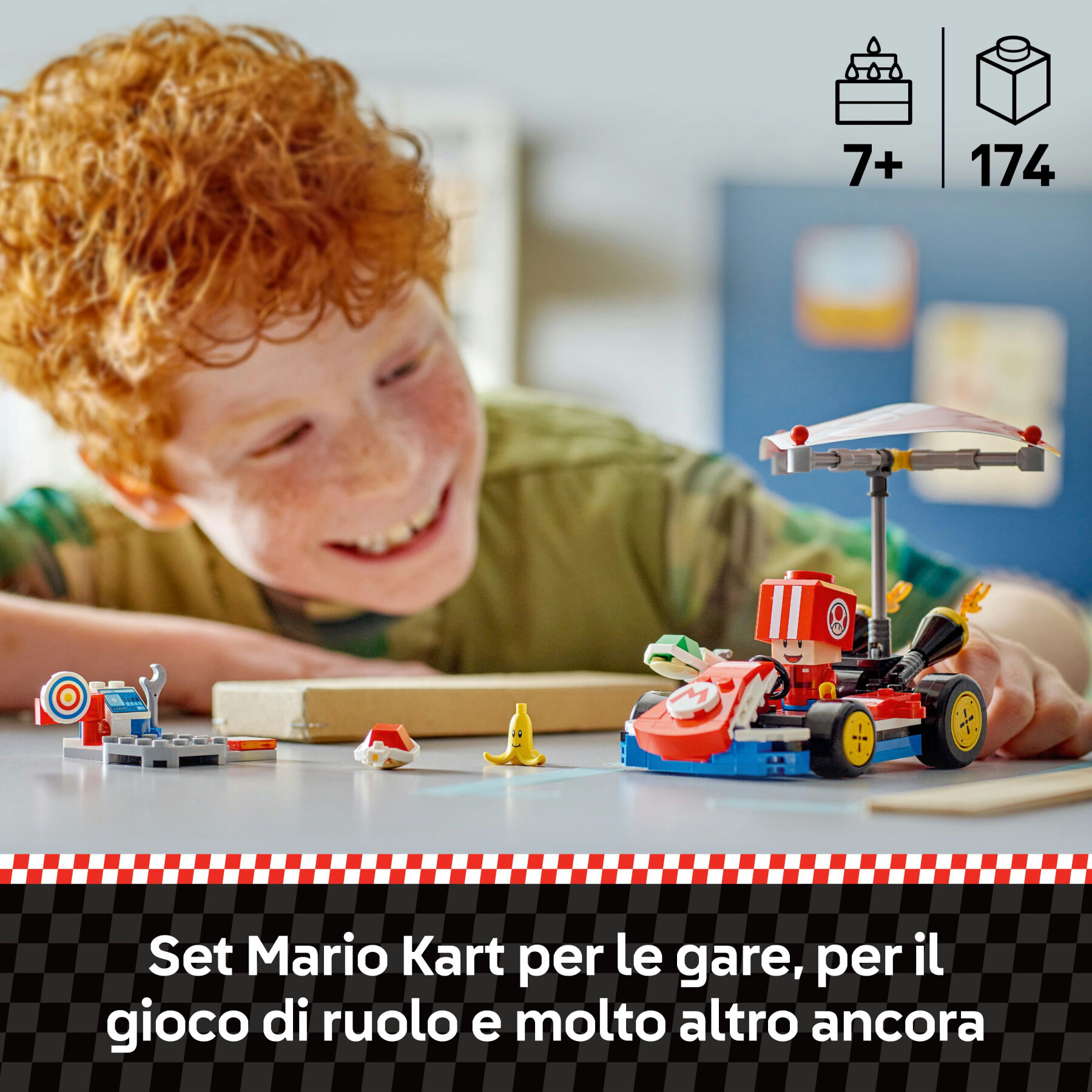 Lego super mario 72032 mario kart : kart standard, macchina giocattolo con toad, giochi per bambini 7+ nintendo da collezione - LEGO® Super Mario™