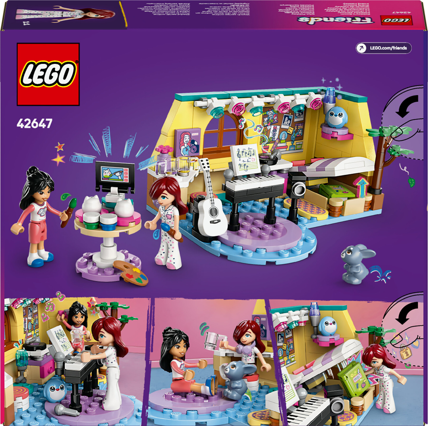 Lego friends 42647 la cameretta di paisley, giochi educativi per le abilità sociali per bambine 6+ fan dell'arte e mestieri - LEGO FRIENDS