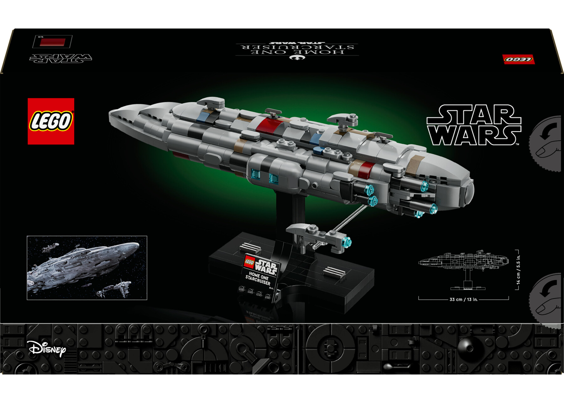 Lego star wars 75405 starcruiser home one, astronave da collezione con fregata medica nebulon-b, regalo adulti, uomo e donna - LEGO® Star Wars™