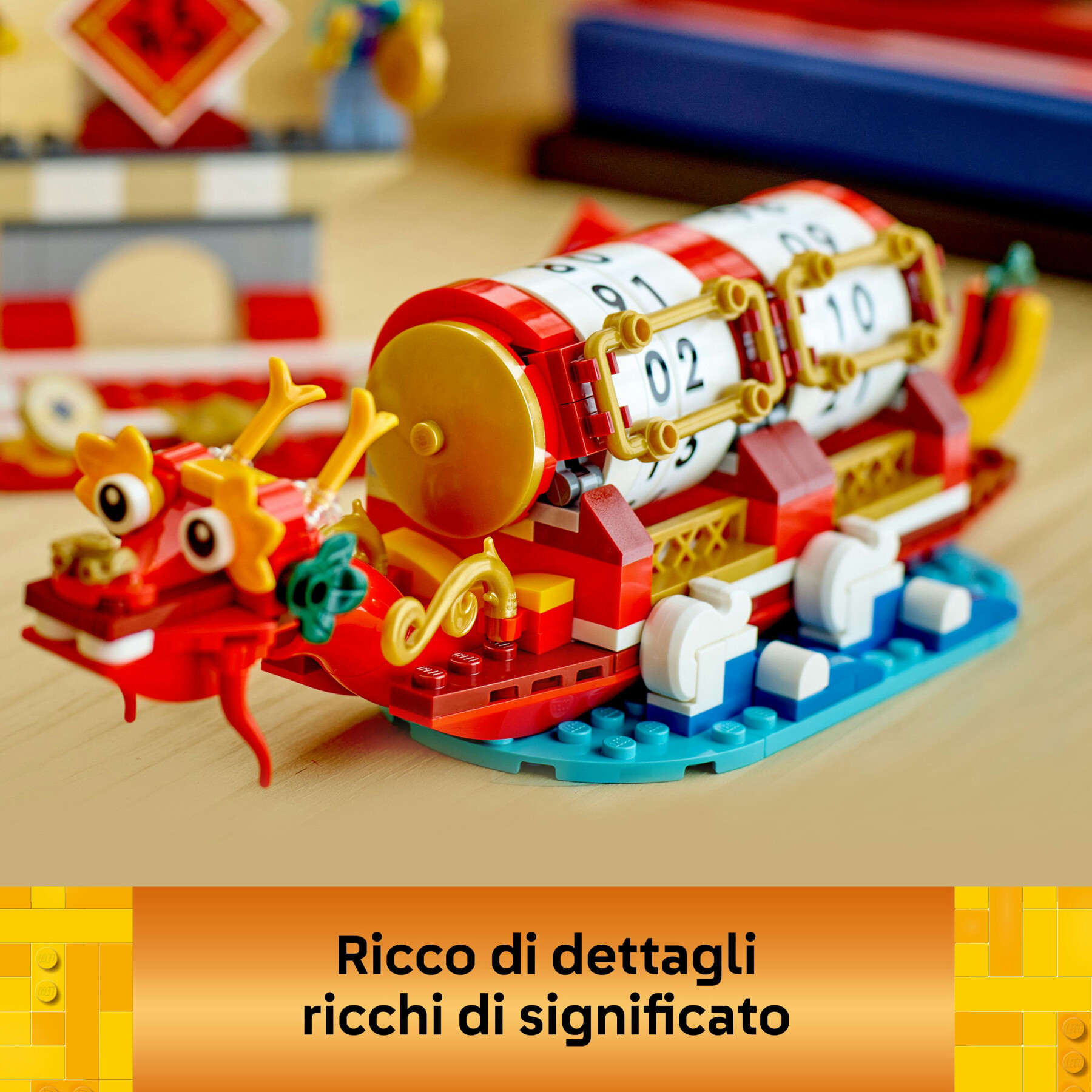 Lego 40678 calendario festivo, giochi creativi per bambini, 2 opzioni di costruzione, regalo per fan delle tradizioni cinesi - Lego