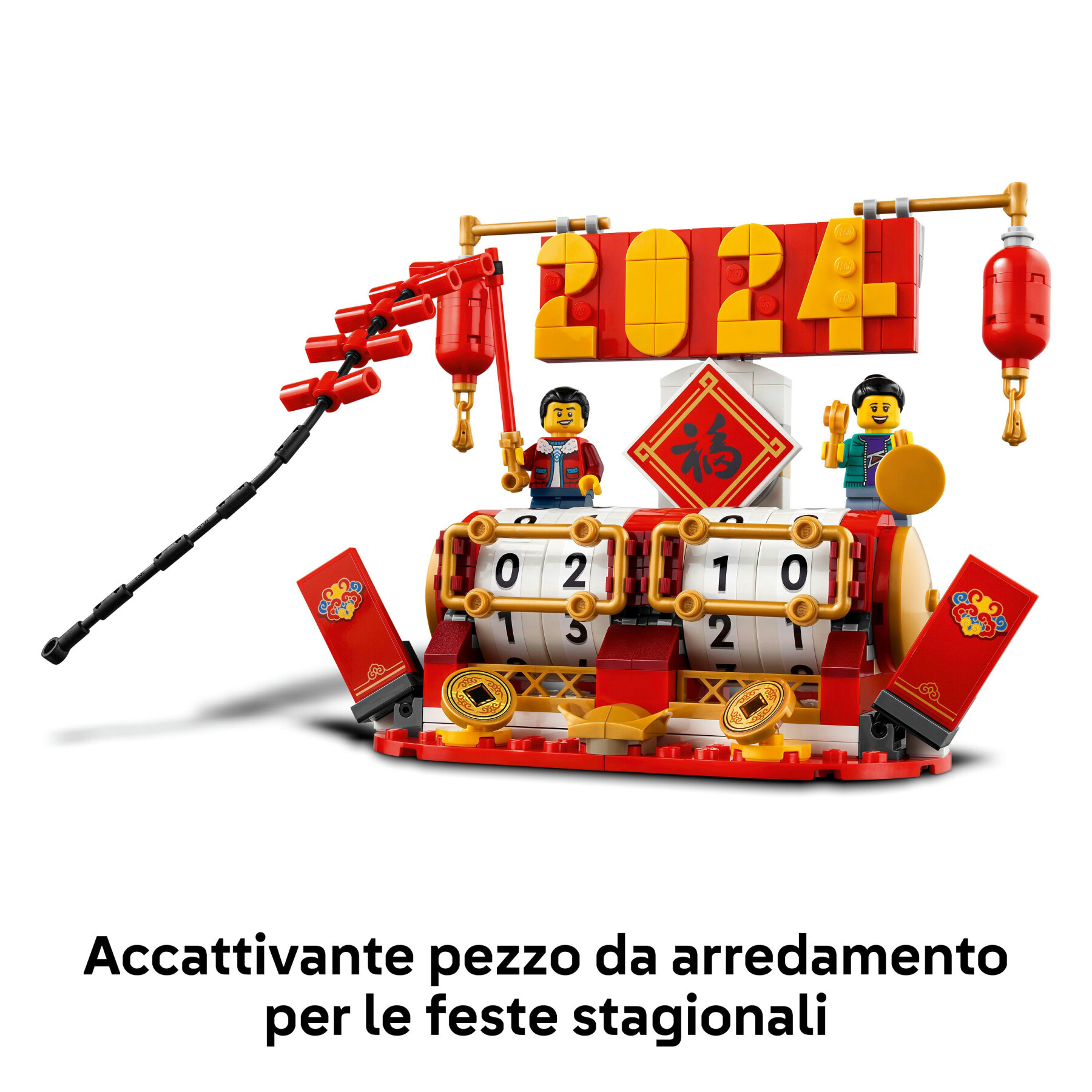 Lego 40678 calendario festivo, giochi creativi per bambini, 2 opzioni di costruzione, regalo per fan delle tradizioni cinesi - Lego