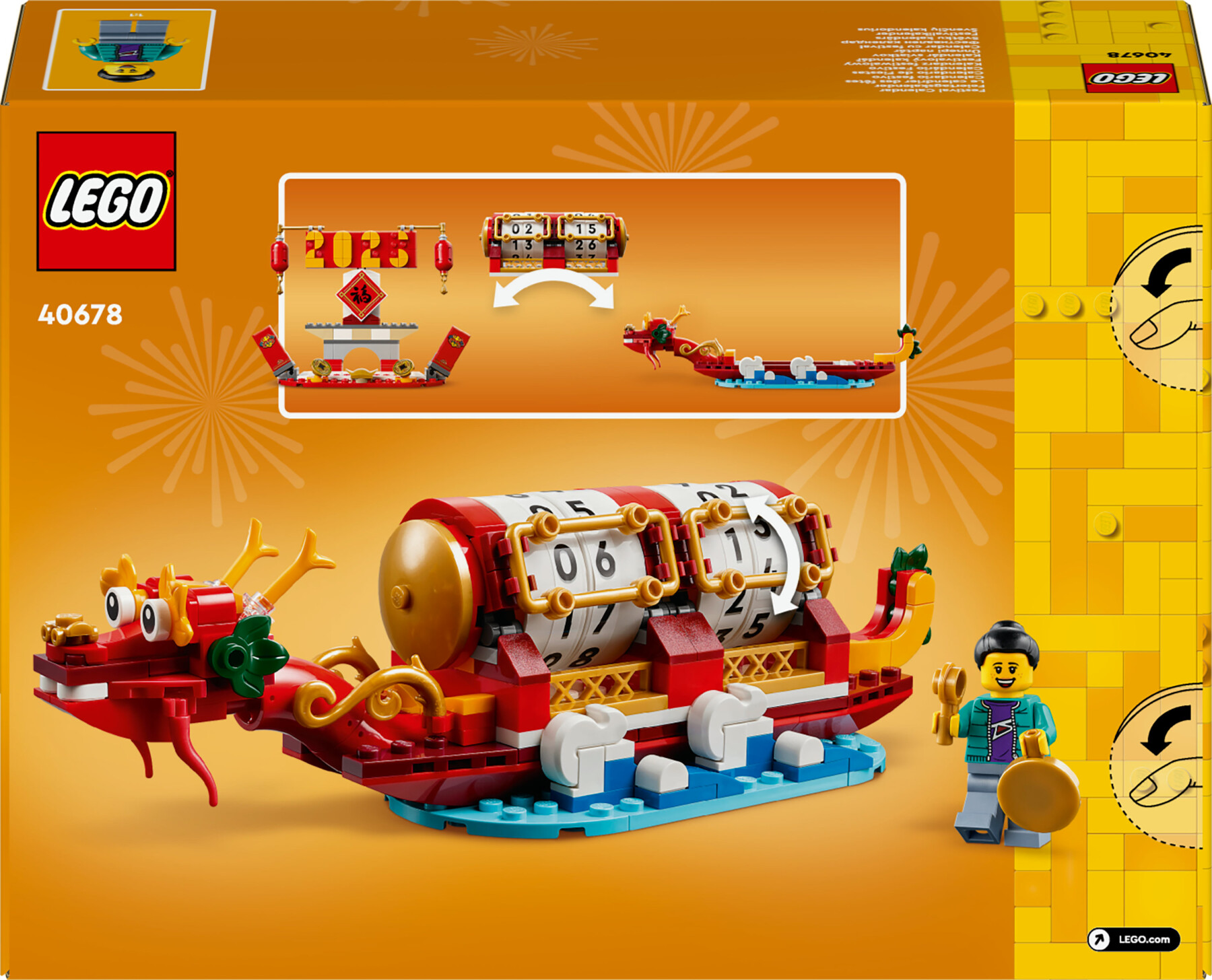 Lego 40678 calendario festivo, giochi creativi per bambini, 2 opzioni di costruzione, regalo per fan delle tradizioni cinesi - Lego