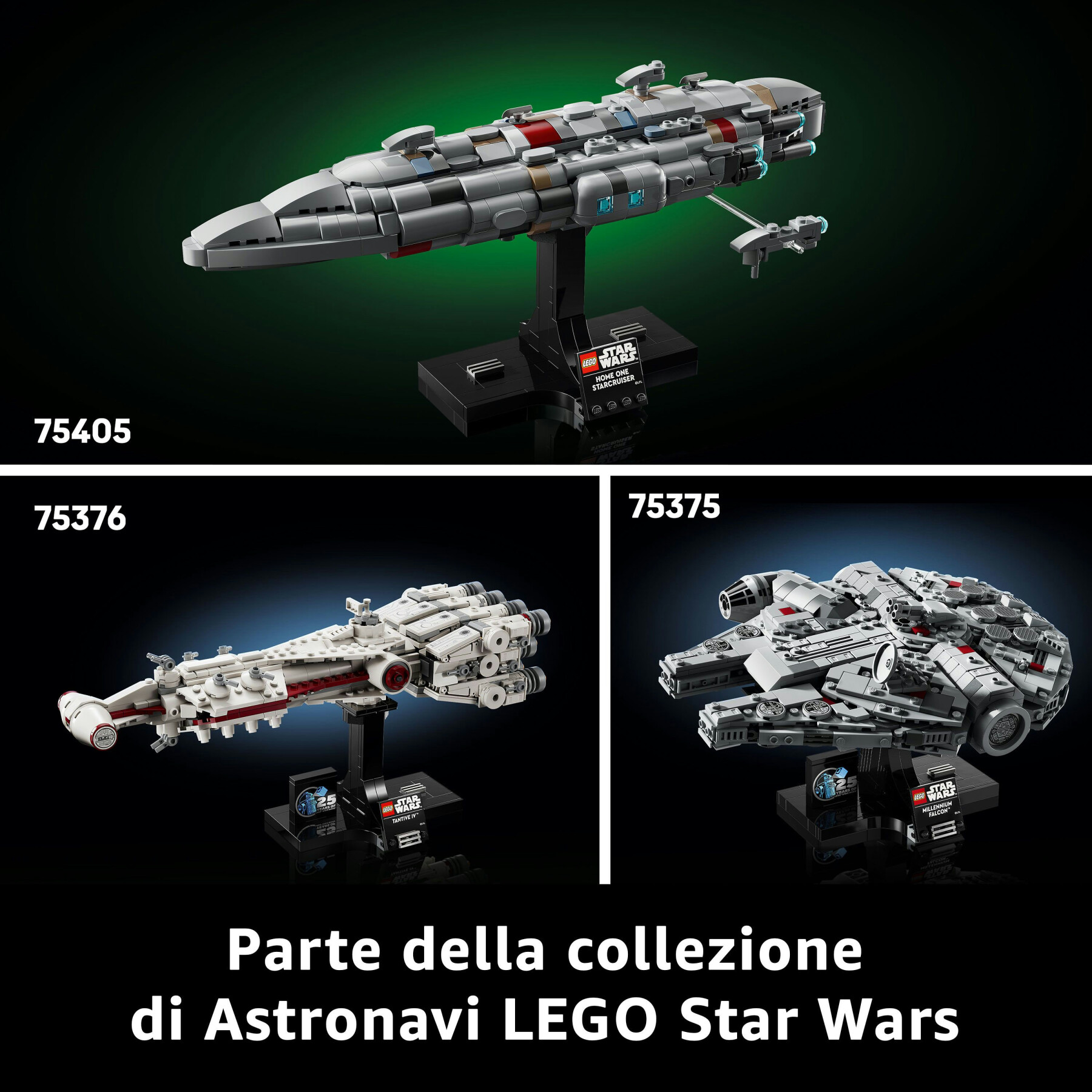 Lego star wars 75404 nave d'assalto classe acclamator, astronave da collezione con supporto, regalo per adulti, uomo e donna - LEGO® Star Wars™