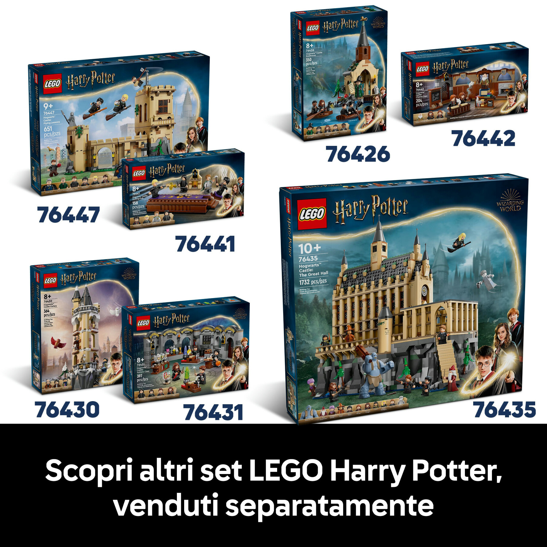 Lego harry potter 76444 negozi di magia di diagon alley, kit modellismo per adulti in microscala con edifici e 12 personaggi - LEGO® Harry Potter™