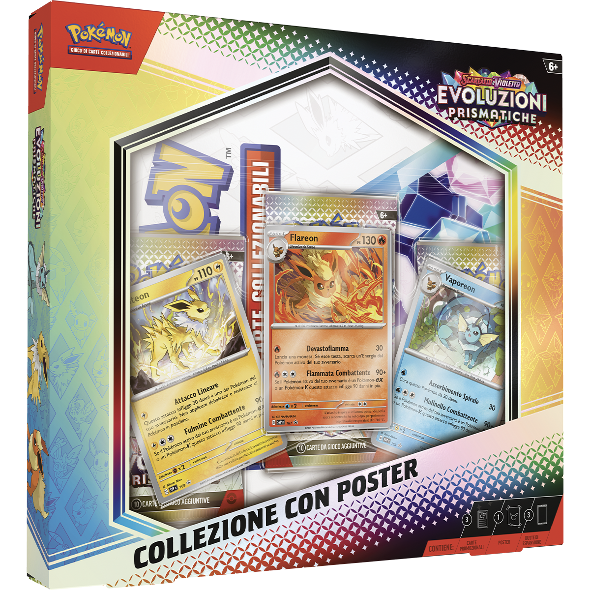 Collezione con poster dell’espansione  scarlatto e violetto - evoluzioni prismatiche - POKEMON