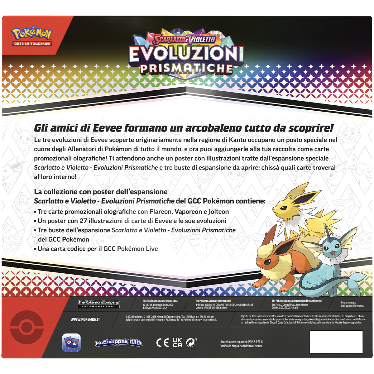 Collezione con poster dell’espansione  scarlatto e violetto - evoluzioni prismatiche - POKEMON