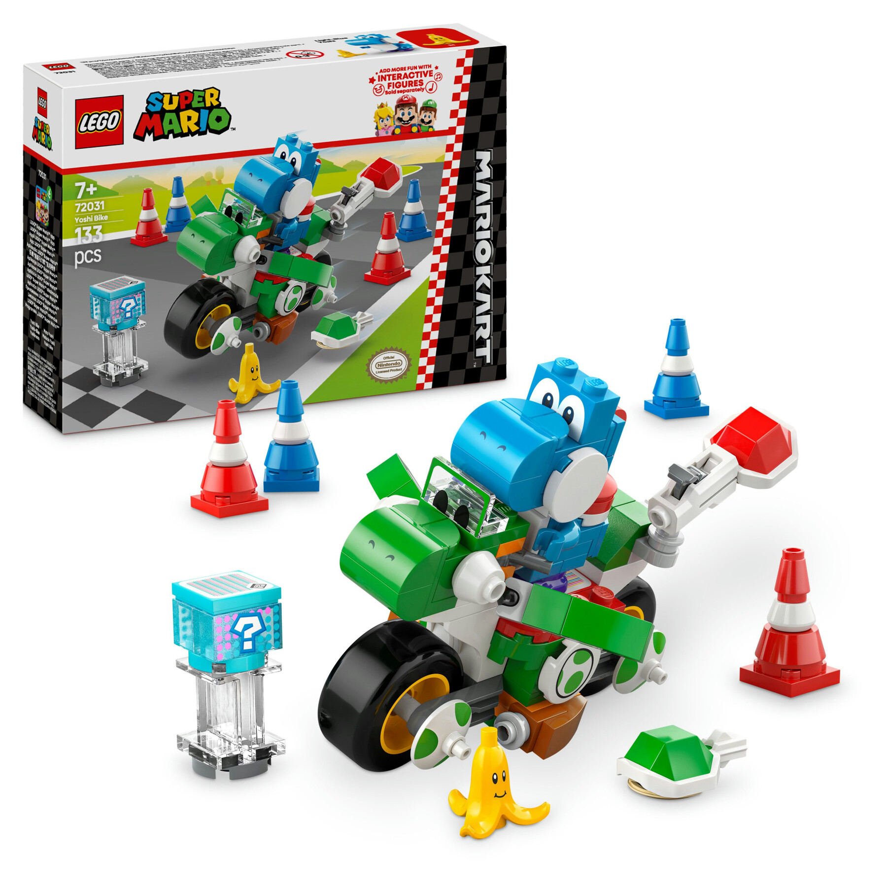 Lego super mario 72031 mario kart : moto yoshi, giocattolo interattivo, giochi per bambini 7+, regalo nintendo da collezione - LEGO® Super Mario™