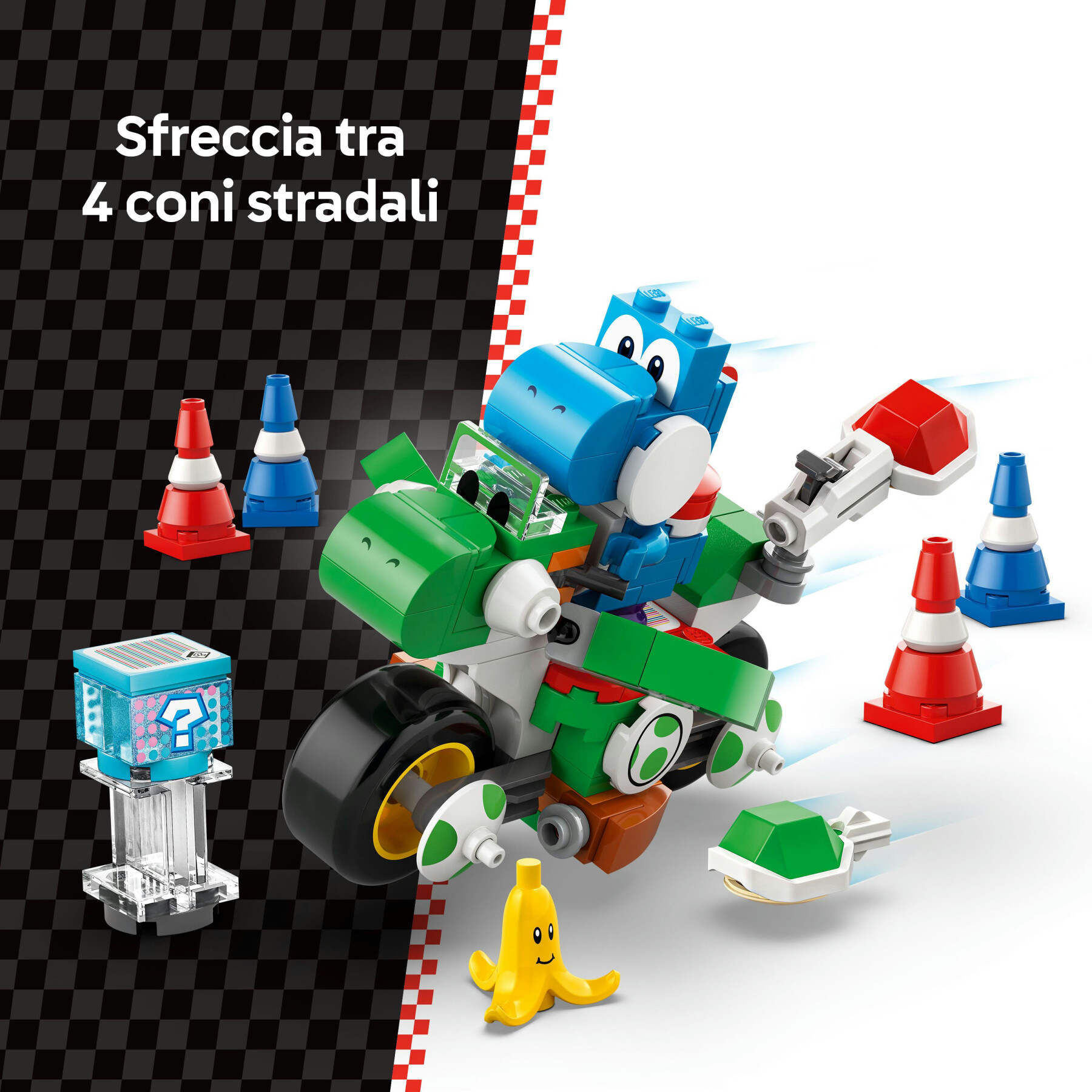 Lego super mario 72031 mario kart : moto yoshi, giocattolo interattivo, giochi per bambini 7+, regalo nintendo da collezione - LEGO® Super Mario™