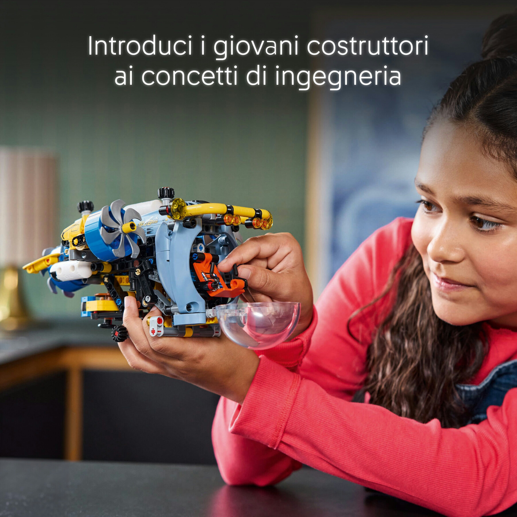 Lego technic 42201 sottomarino per esplorazioni abissali, giocattolo con eliche mobili e cabina apribile, giochi bambini 9+ - LEGO TECHNIC