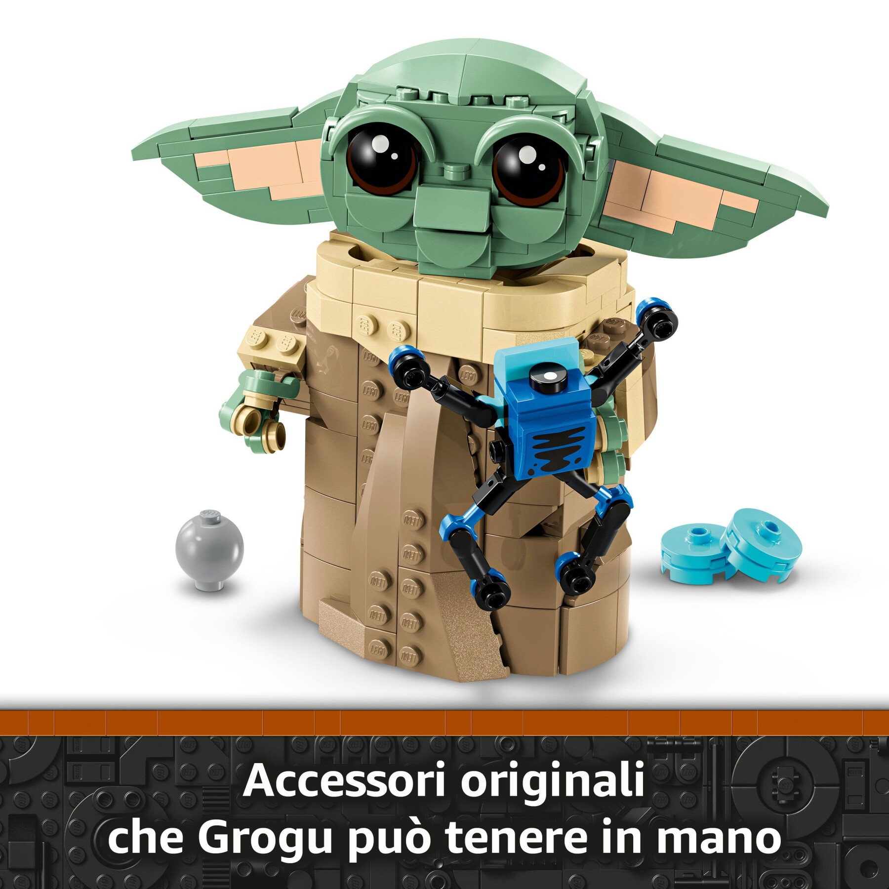Lego star wars 75403 grogu e carrozzina con rana sorgan e minifigure di grogu da collezione, giocattolo per bambini 10+ - LEGO® Star Wars™
