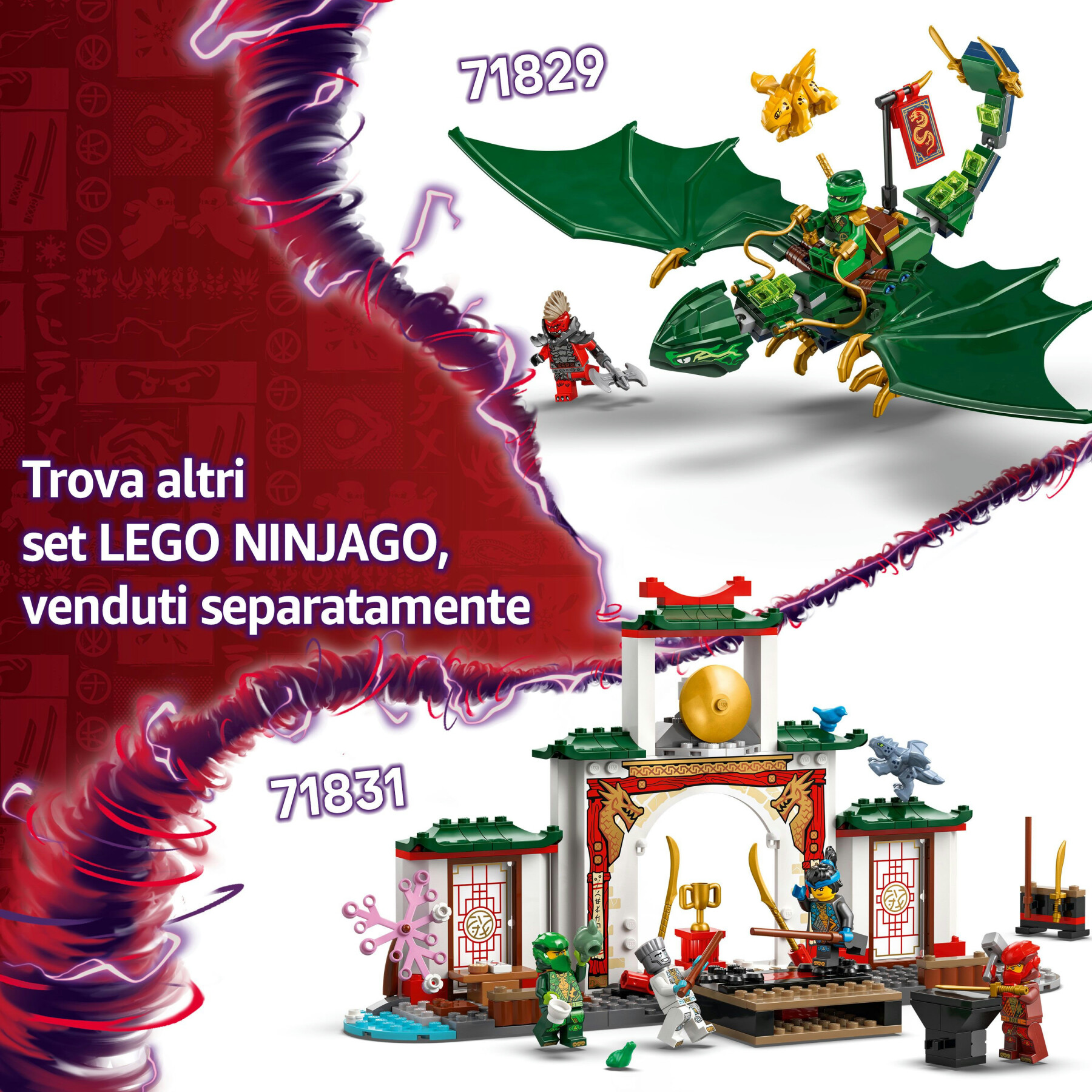 Lego ninjago drago della foresta verde di lloyd - giocattolo snodabile da costruire con 2 minifigure e armi, giochi bambini 6+ - LEGO NINJAGO