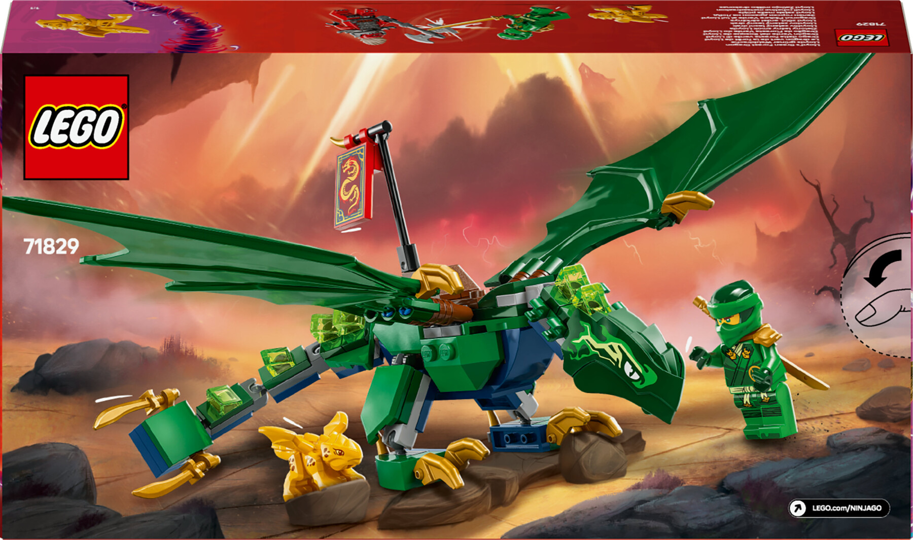 Lego ninjago drago della foresta verde di lloyd - giocattolo snodabile da costruire con 2 minifigure e armi, giochi bambini 6+ - LEGO NINJAGO