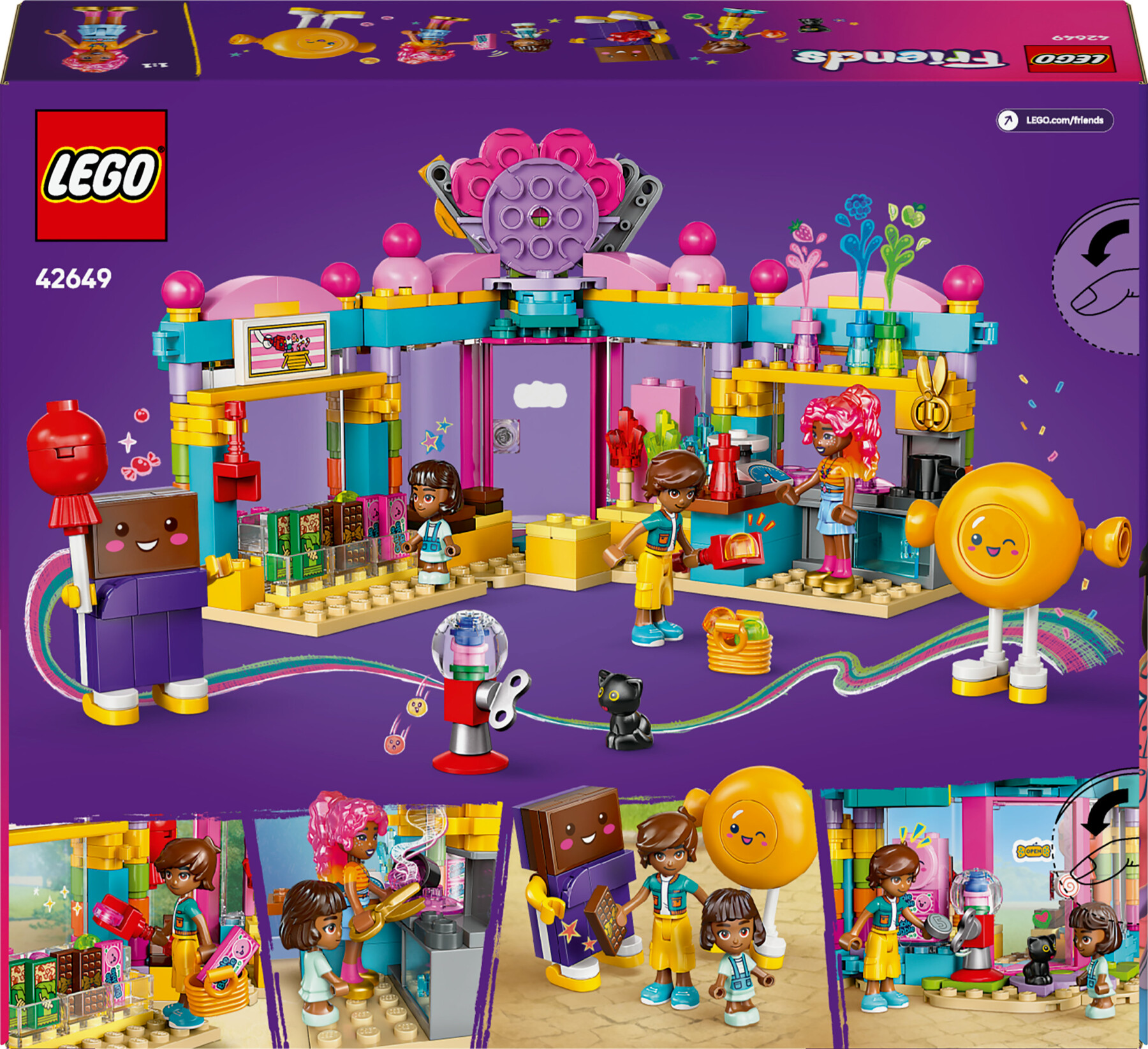Lego friends 42649 negozio di dolciumi di heartlake city, giochi per sviluppo abilità sociali per bambine 6+, idea regalo - LEGO FRIENDS