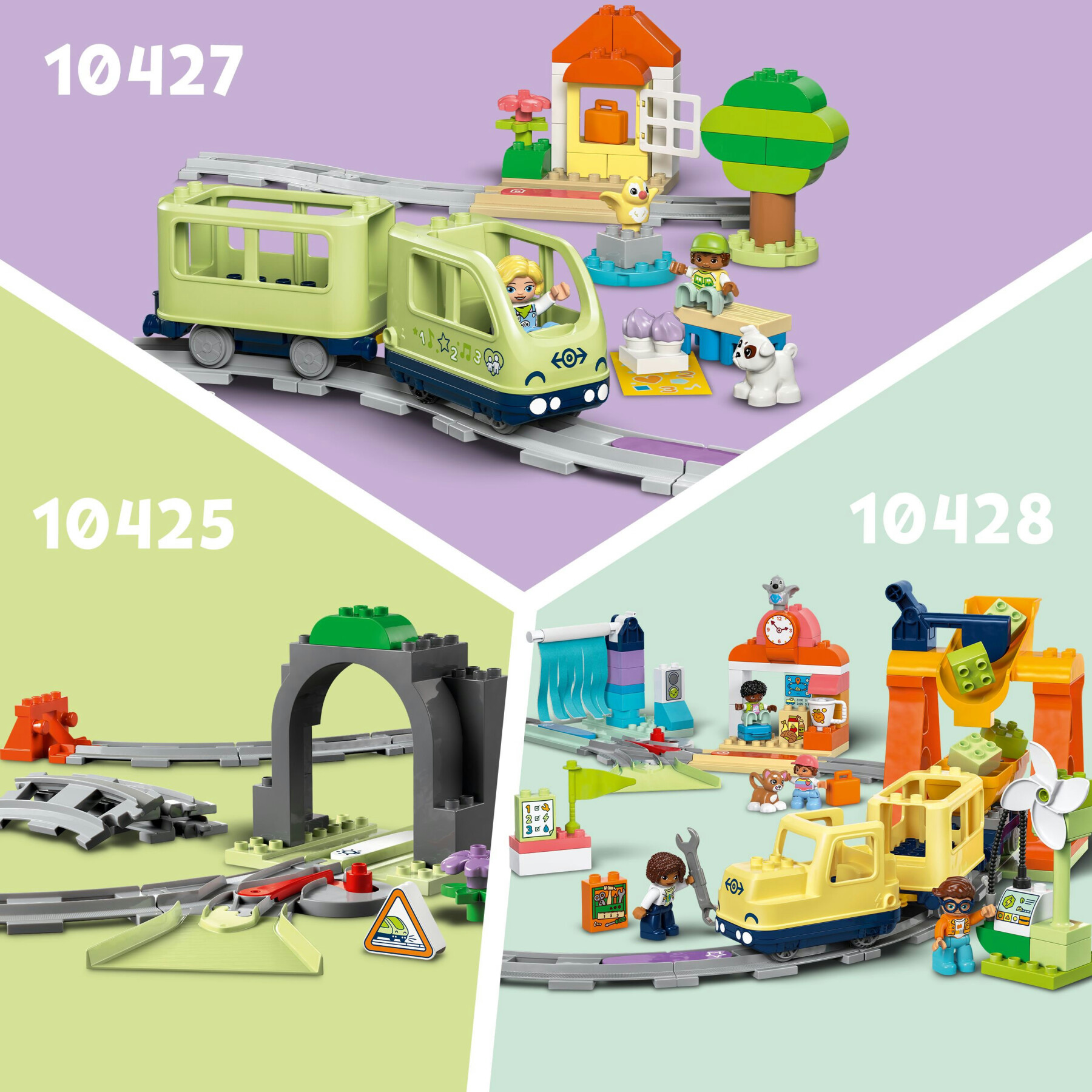 Lego duplo 10426 pack di espansione ponte e binari ferroviari, giochi didattici per bambini 2+, elementi per treno giocattolo - LEGO DUPLO