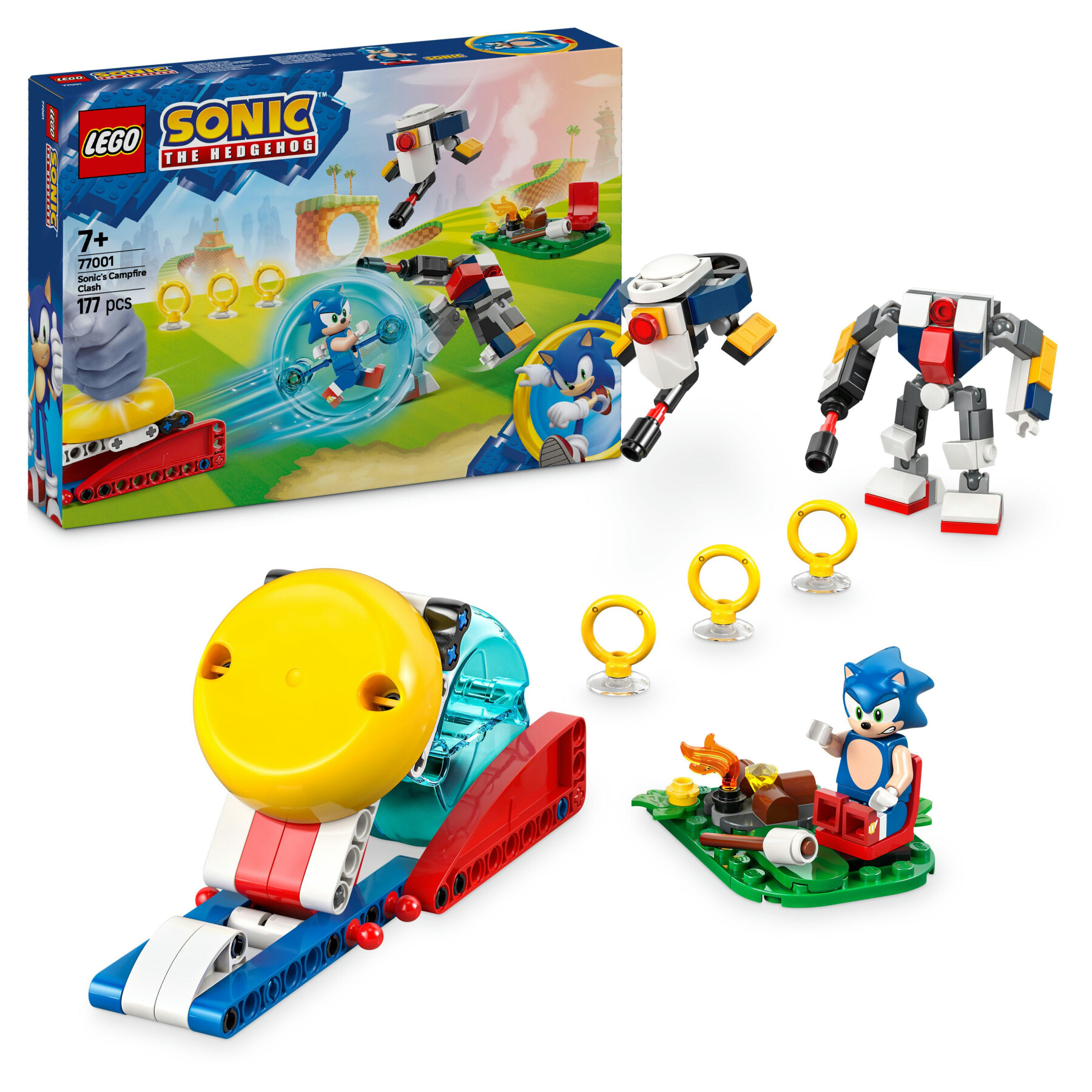 Lego sonic 77001 duello al falò di sonic, giochi per bambini e bambine 7+ con personaggi del videogioco, idea regalo per gamer - Lego