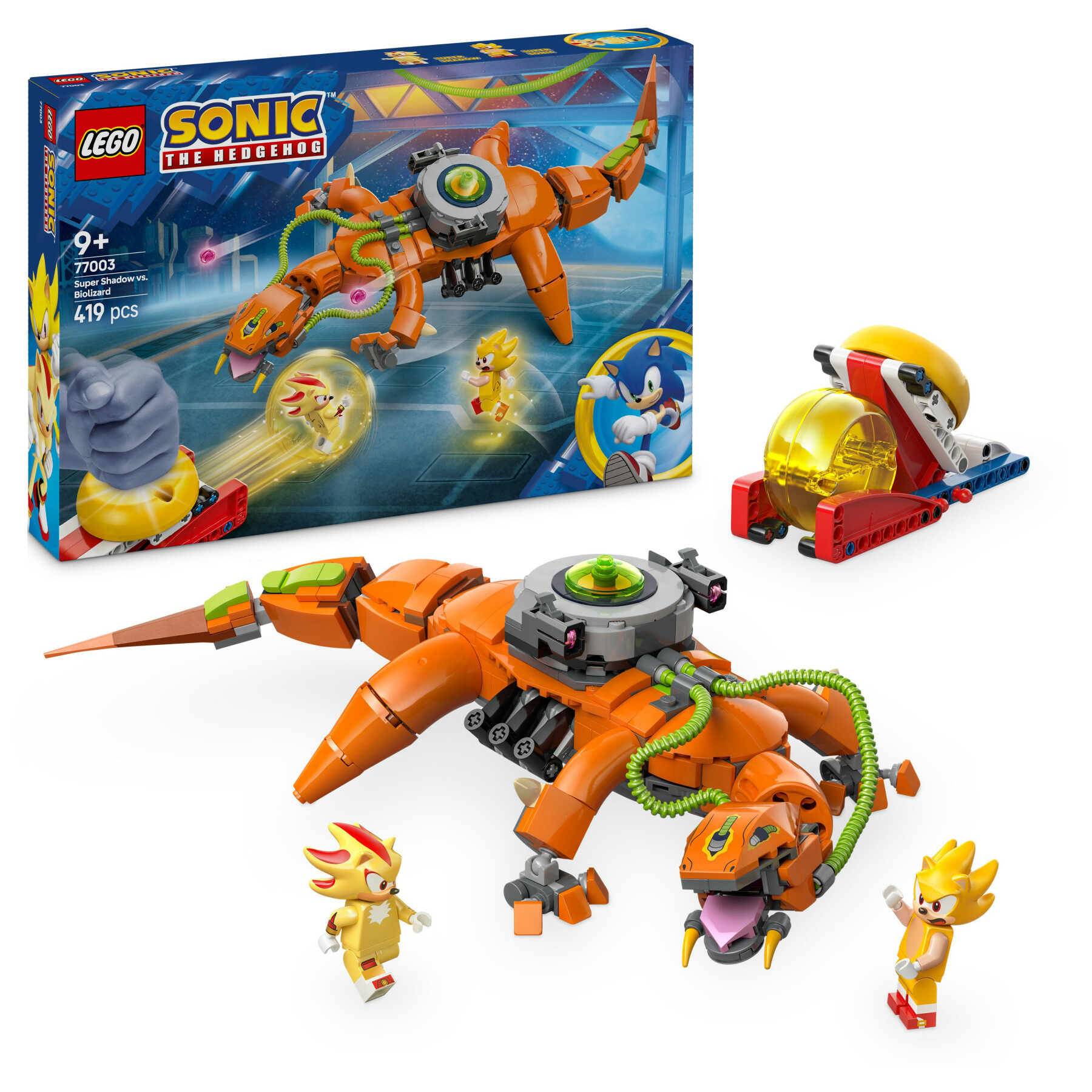 Lego sonic 77003 super shadow vs. biolizard, giochi d'azione per bambini 9+, personaggi e robot giocattolo, regalo per gamer - Lego