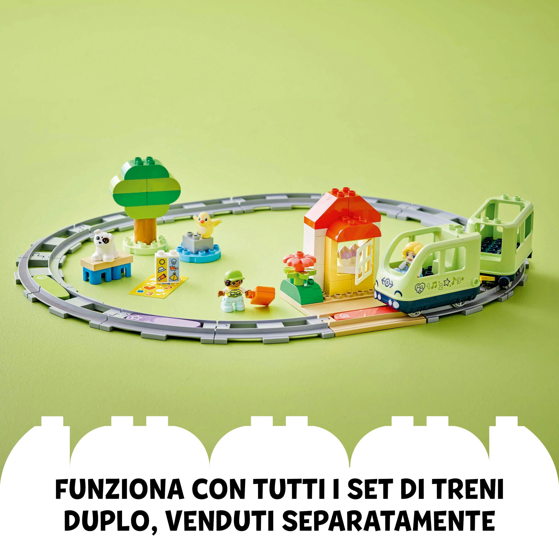 Lego duplo 10427 treno d’avventura interattivo, giochi educativi per bambini 2+ con mattoncini multifunzione, regalo didattico - LEGO DUPLO