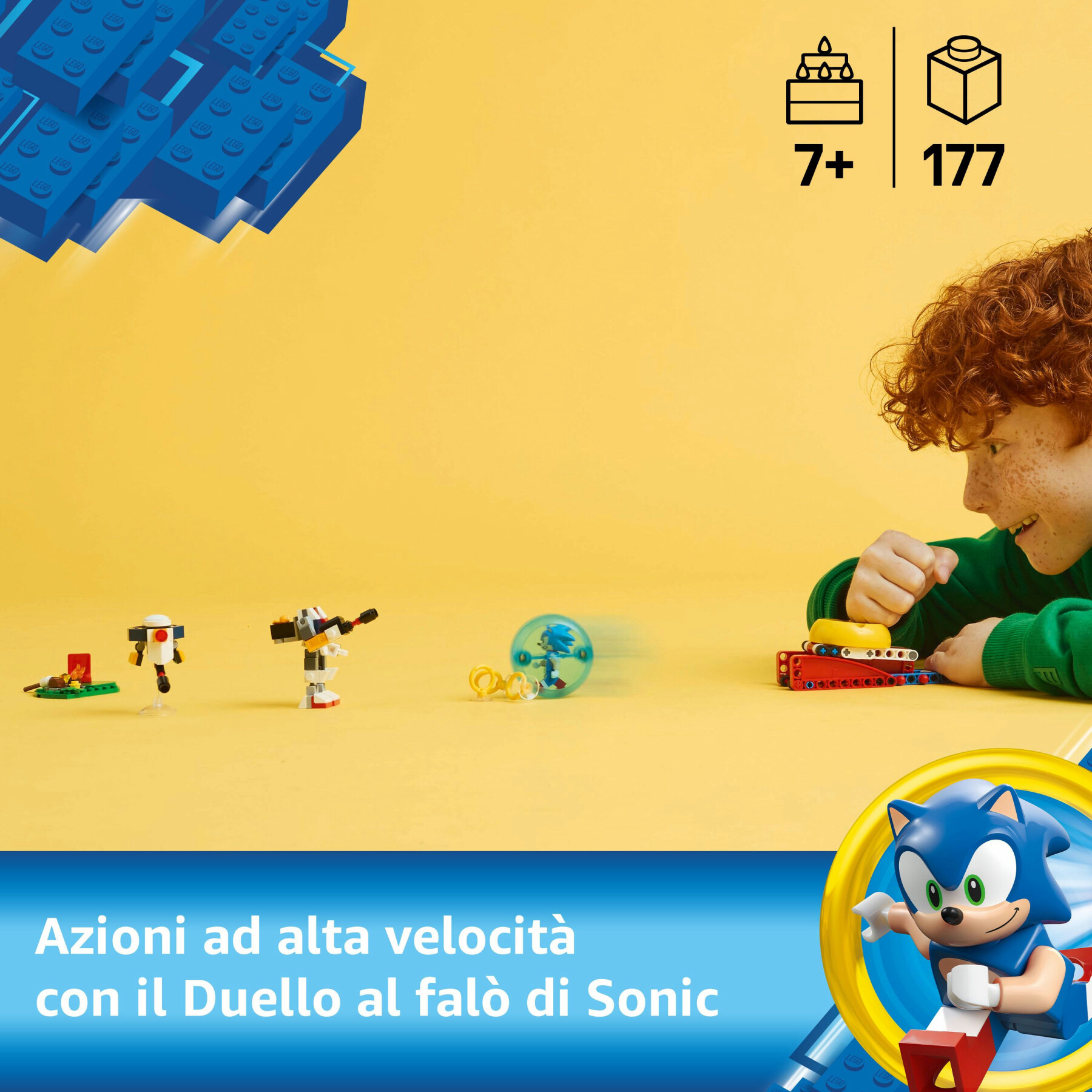 Lego sonic 77001 duello al falò di sonic, giochi per bambini e bambine 7+ con personaggi del videogioco, idea regalo per gamer - Lego