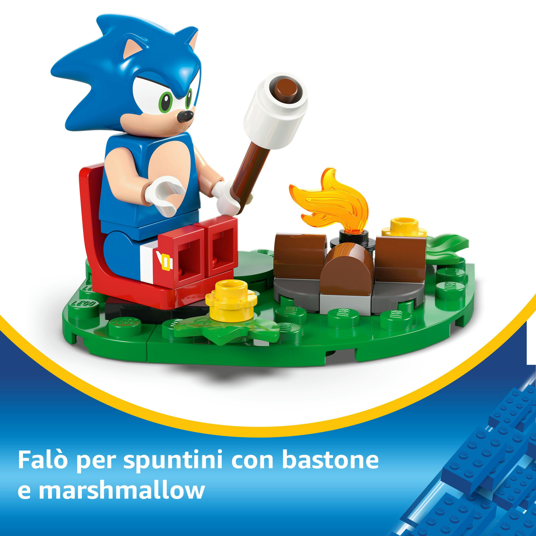 Lego sonic 77001 duello al falò di sonic, giochi per bambini e bambine 7+ con personaggi del videogioco, idea regalo per gamer - Lego