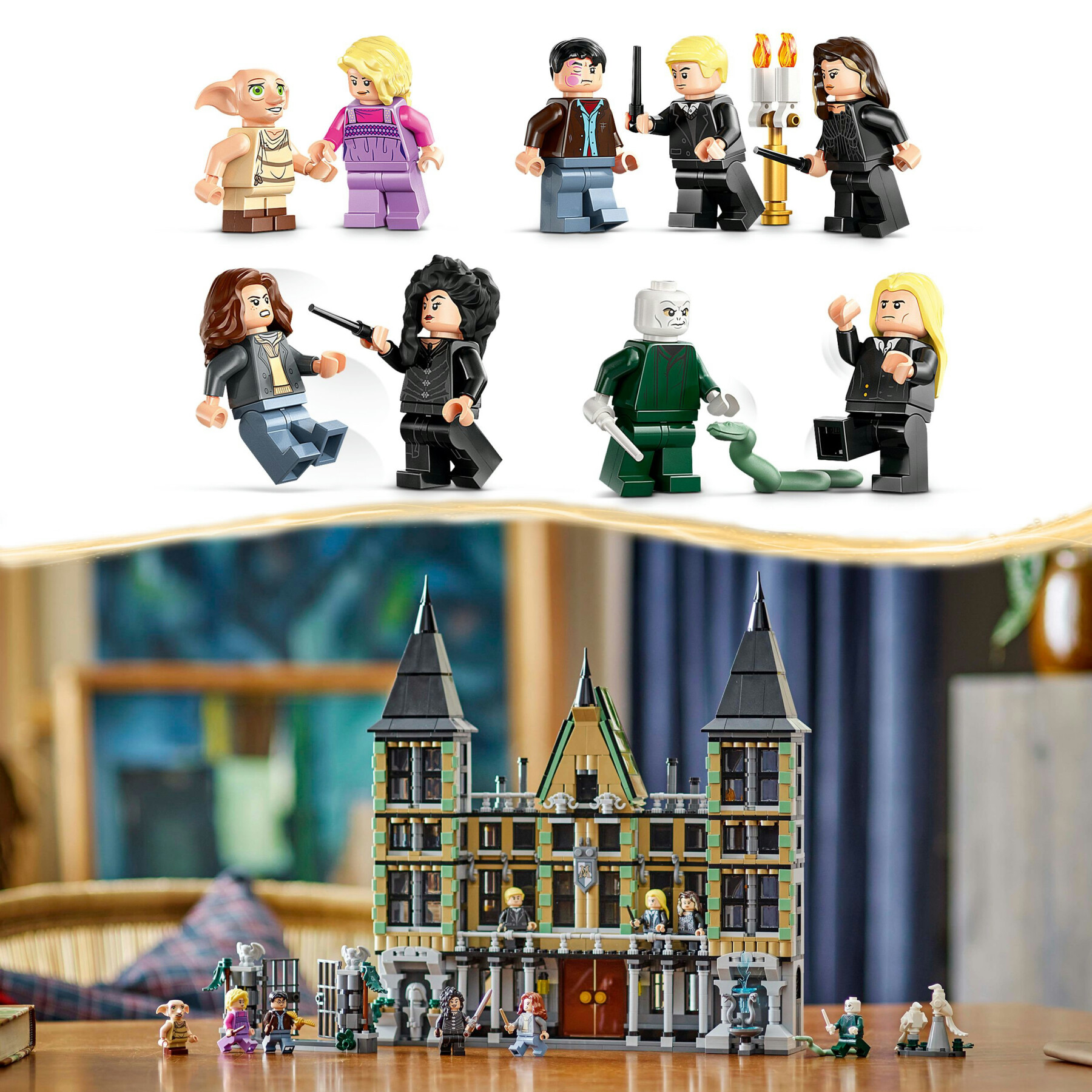 Lego harry potter 76453 villa malfoy, giochi bambini 10+, casa giocattolo con stanze, funzioni e 9 personaggi, idea regalo - LEGO® Harry Potter™