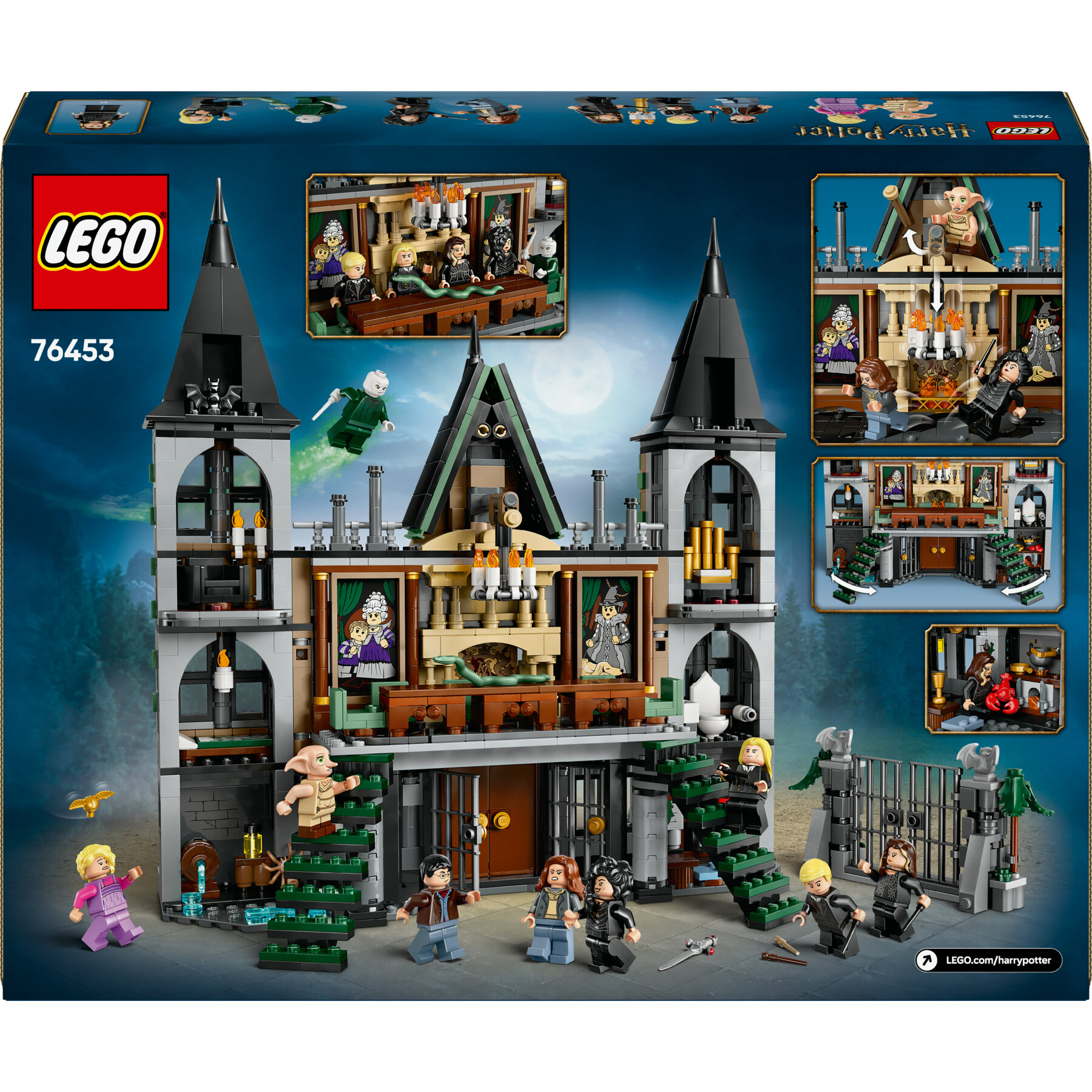 Lego harry potter 76453 villa malfoy, giochi bambini 10+, casa giocattolo con stanze, funzioni e 9 personaggi, idea regalo - LEGO® Harry Potter™