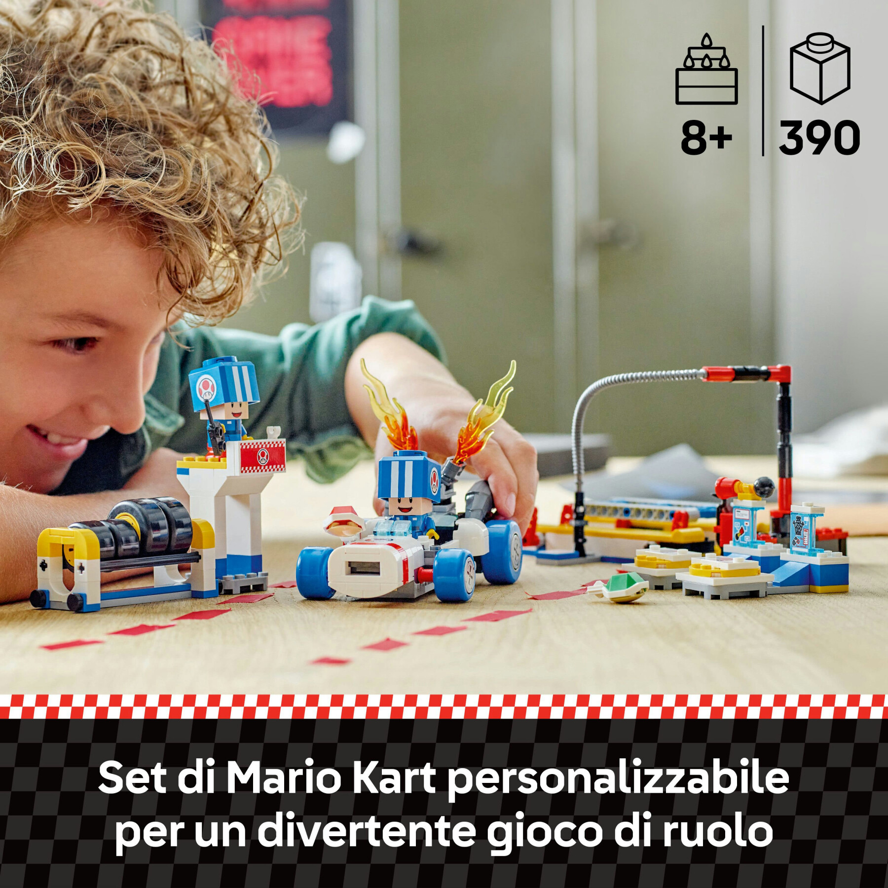 Lego super mario 72035 mario kart : officina di toad, garage giocattolo con macchina e 2 personaggi, giochi per bambini 8+ - LEGO® Super Mario™