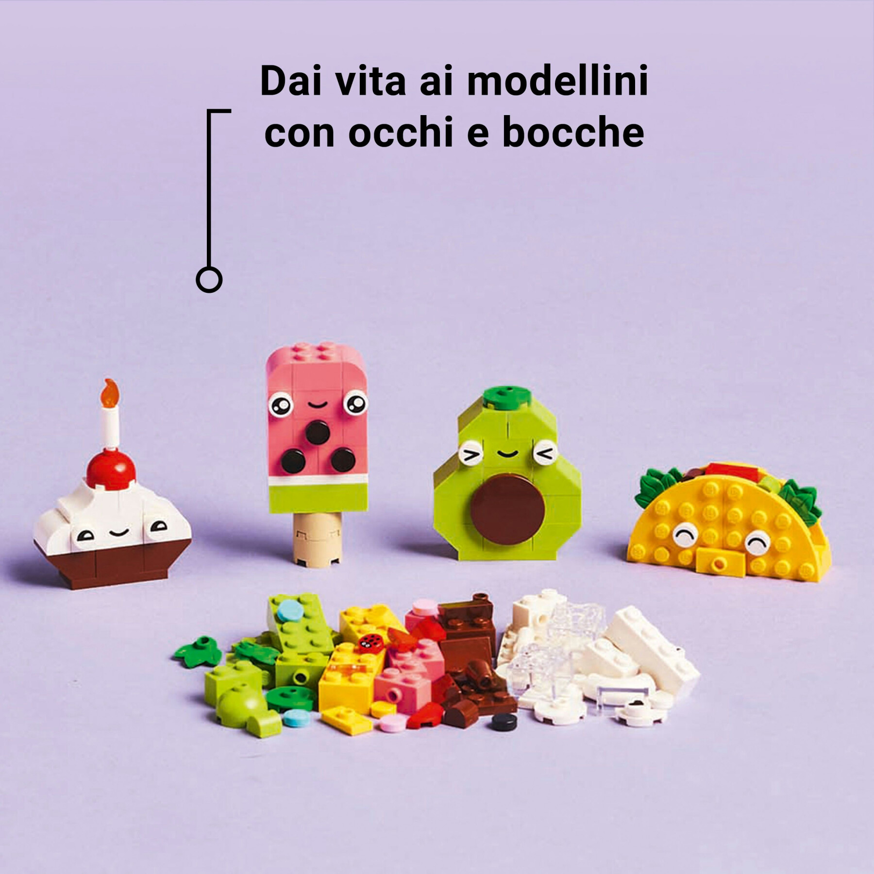 Lego classic 11039 alimenti creativi, set di giochi di fantasia per bambini 4+ con cibo giocattolo da costruire, idea regalo - LEGO CLASSIC