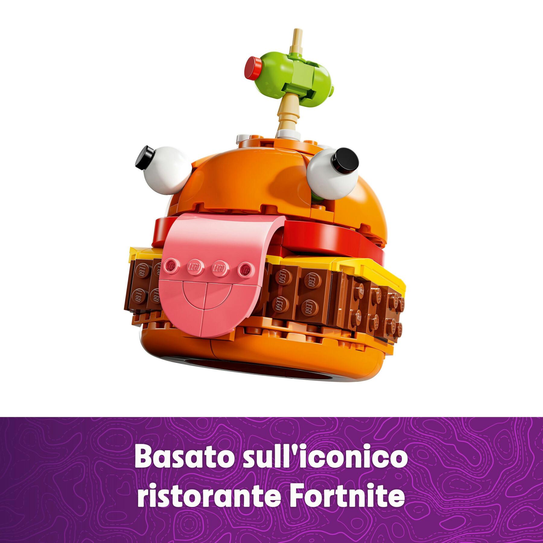 Lego fortnite 77070 durrr burger, action figure dell'hamburger giocattolo del videogioco, giochi per bambini 9+ da collezione - Lego