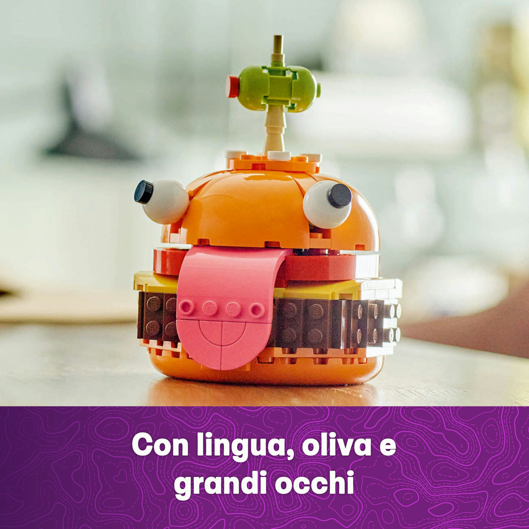Lego fortnite 77070 durrr burger, action figure dell'hamburger giocattolo del videogioco, giochi per bambini 9+ da collezione - Lego