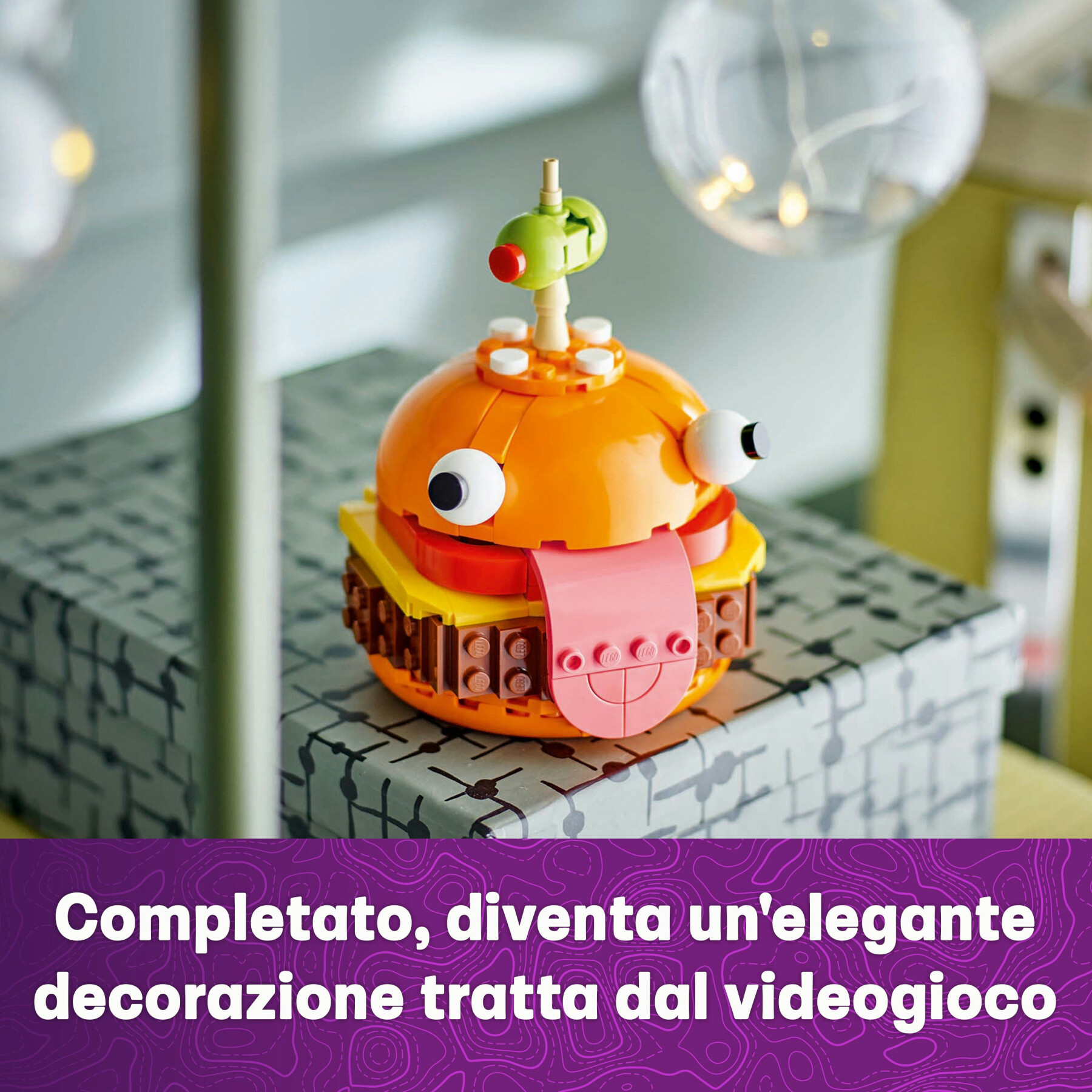 Lego fortnite 77070 durrr burger, action figure dell'hamburger giocattolo del videogioco, giochi per bambini 9+ da collezione - Lego