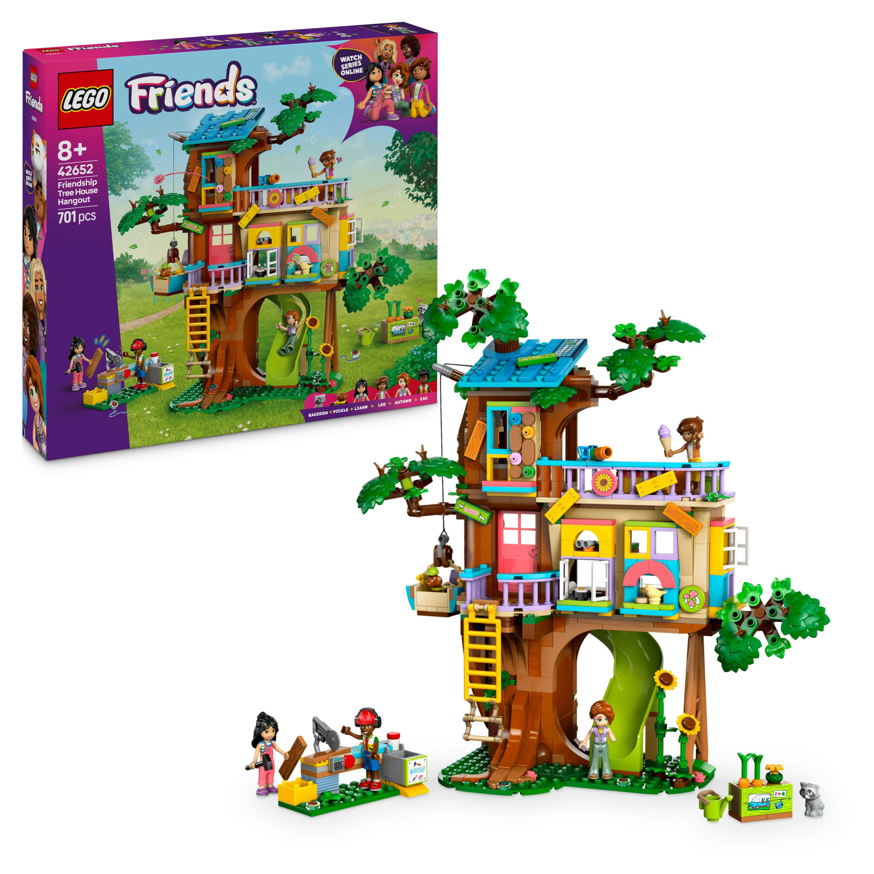 Lego friends 42652 casa sull’albero dell’amicizia, giochi per abilità sociali per bambine 8+, animali giocattolo e personaggi - LEGO FRIENDS