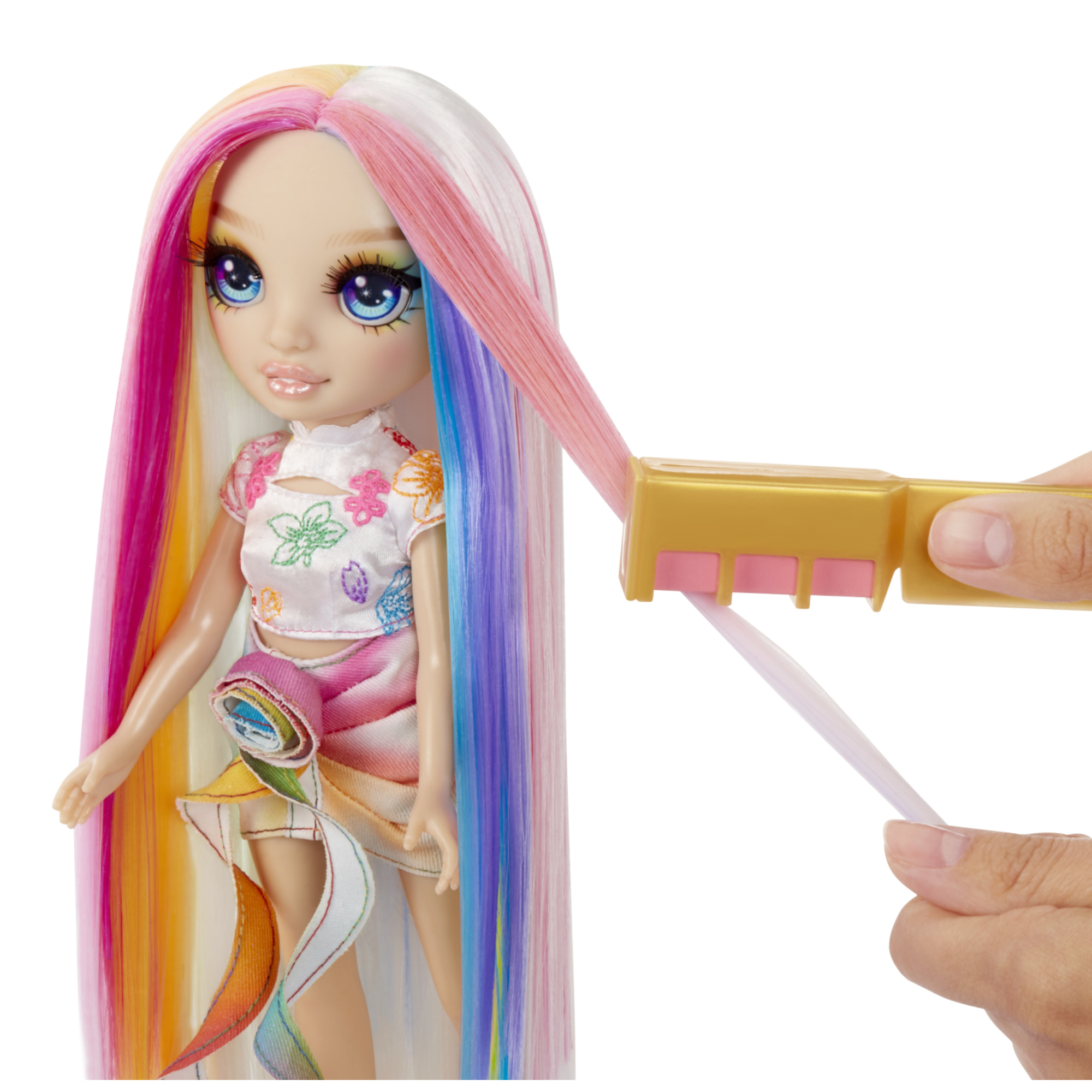 Rainbow high bambola hair chalk & style - amaya - bambola arcobaleno da 28 cm, gesso per capelli lavabile - Rainbow High