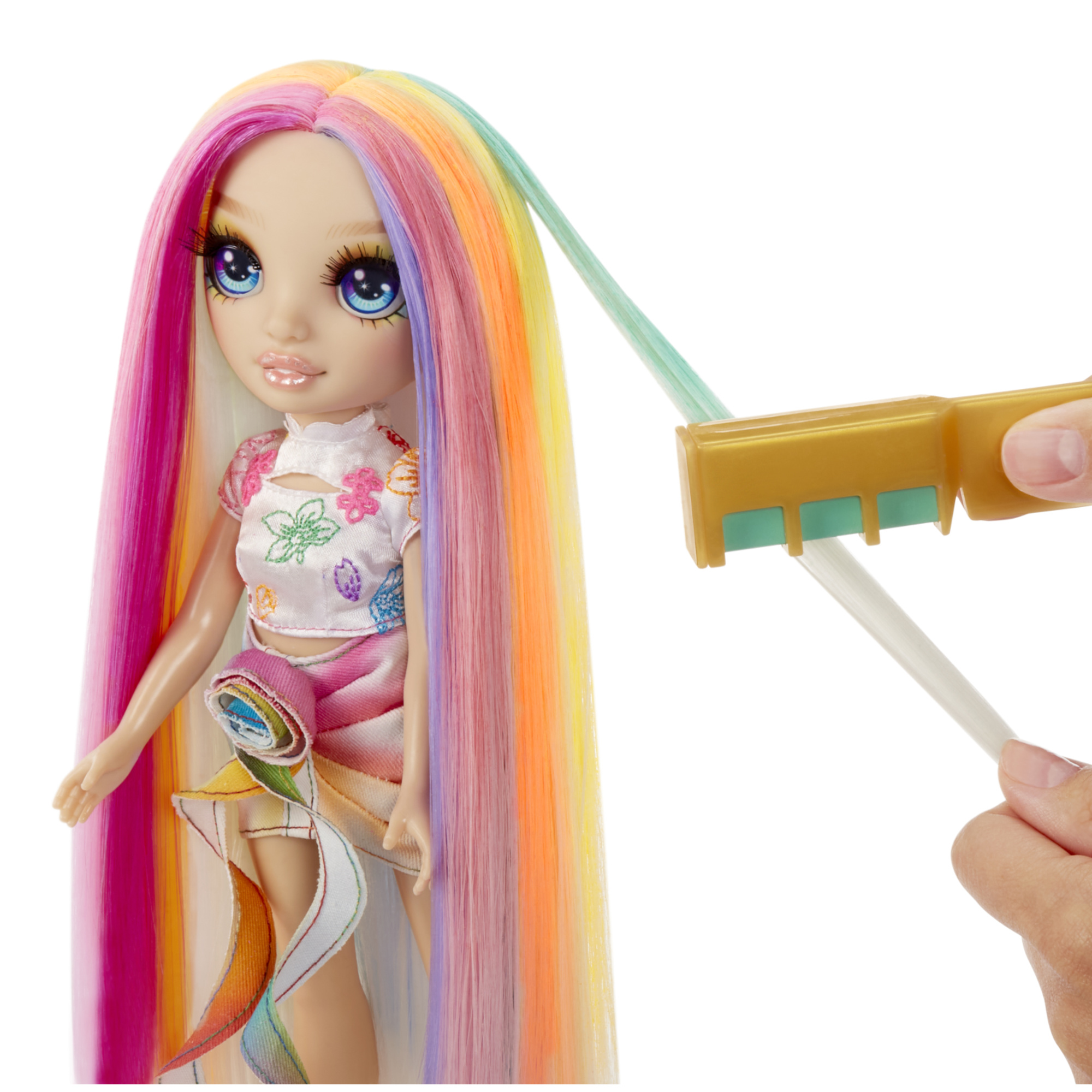 Rainbow high bambola hair chalk & style - amaya - bambola arcobaleno da 28 cm, gesso per capelli lavabile - Rainbow High