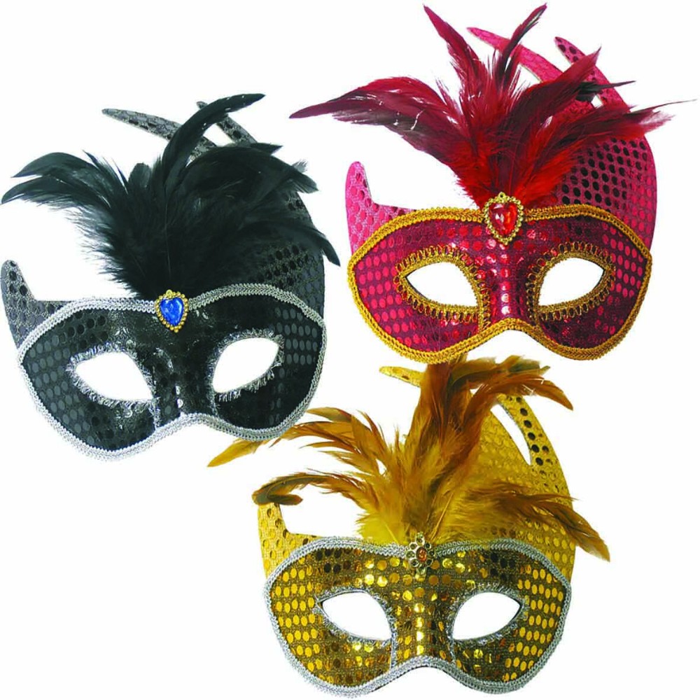 Mascherine in tessuto con paillettes -assortito in diversi di modelli - CIAO